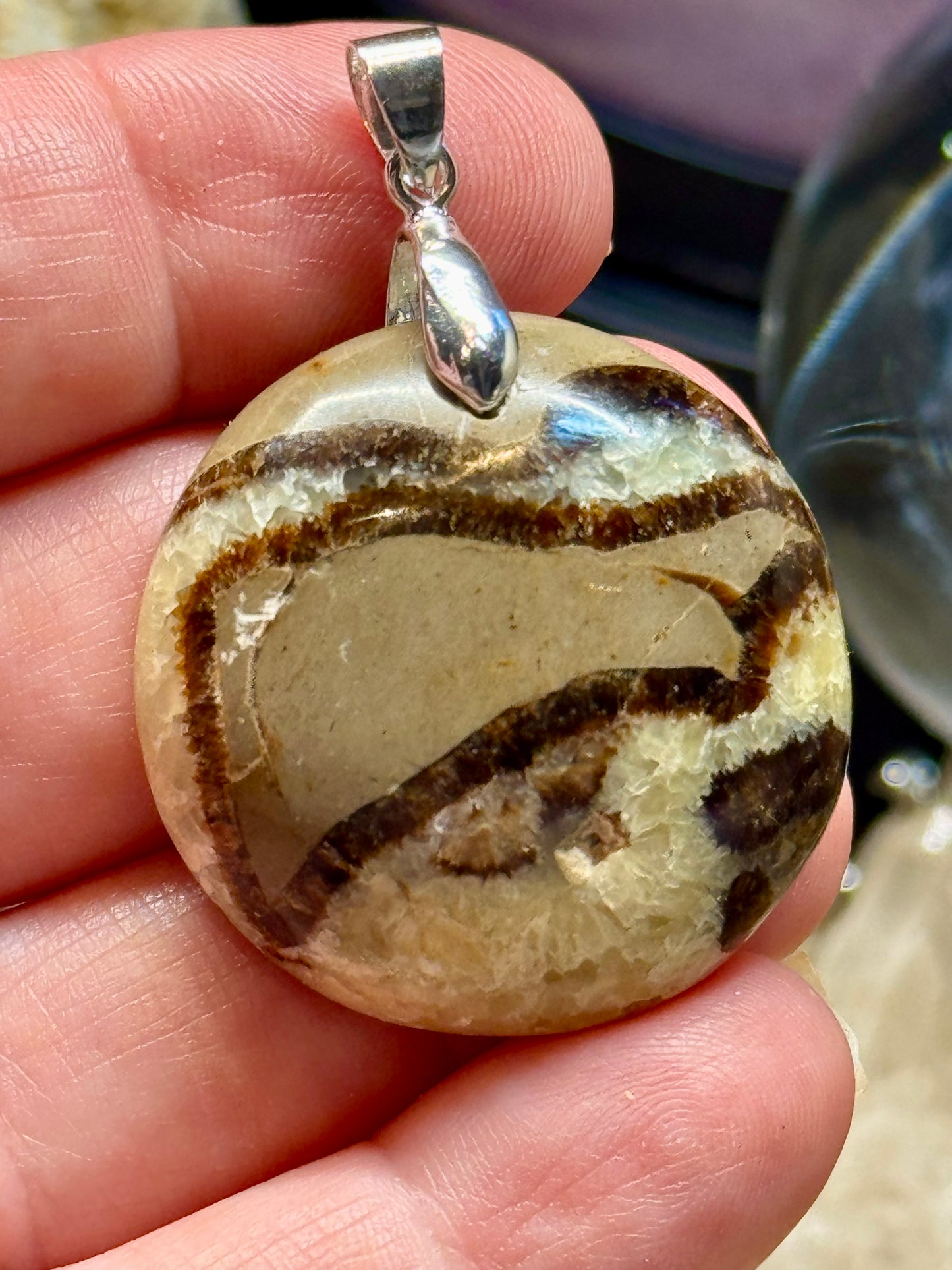 Pendentif de septaria de Madagascar