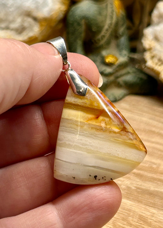 Pendentif d’agate rubanée