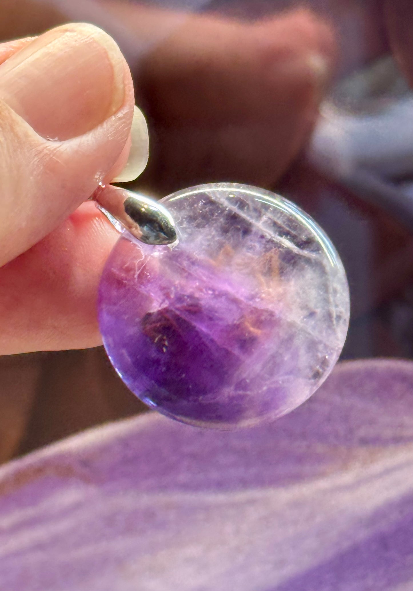 Pendentif Améthyste - Fleur de Lotus 1