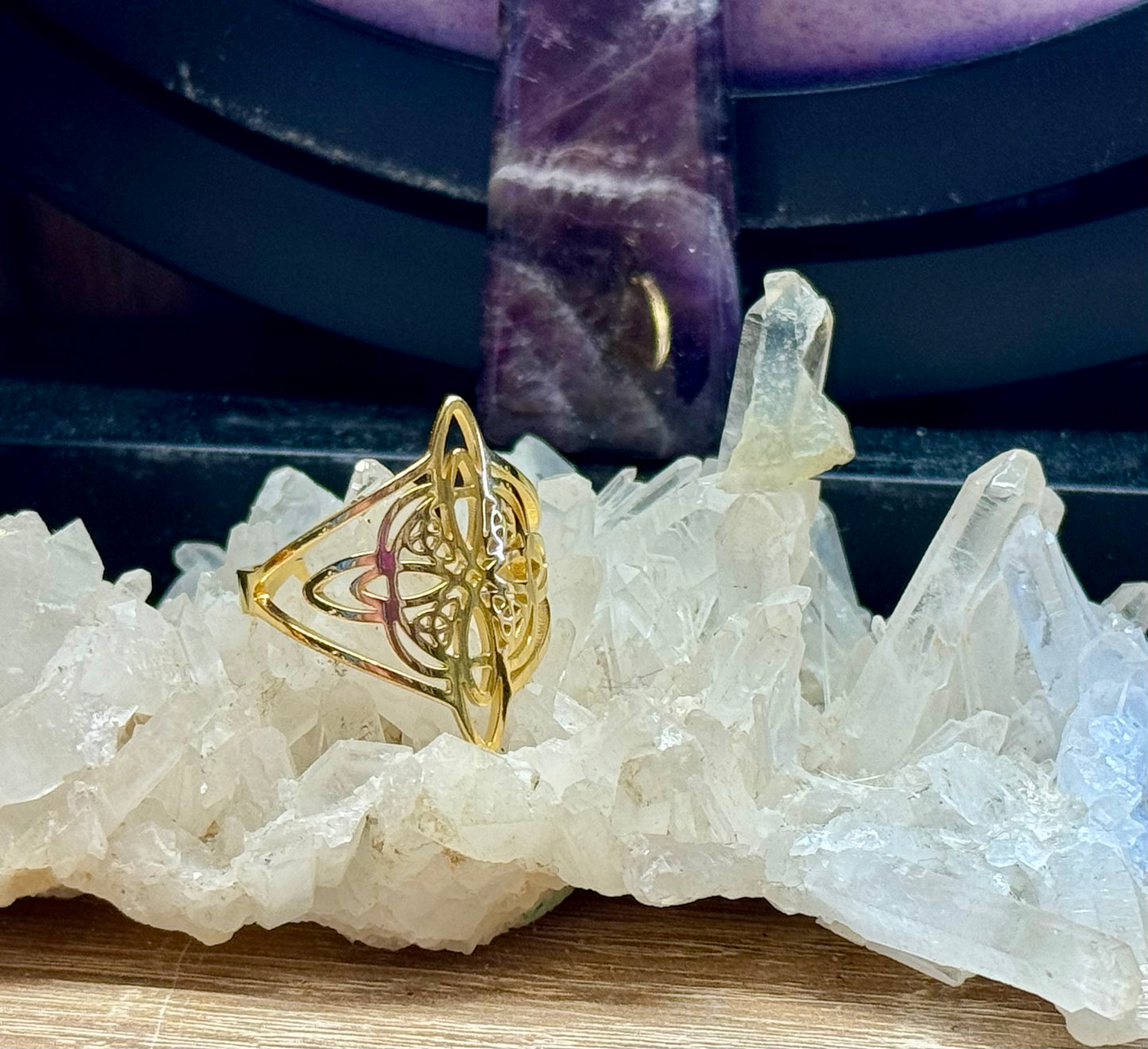 Bague Noeud de Sorcière doré T57