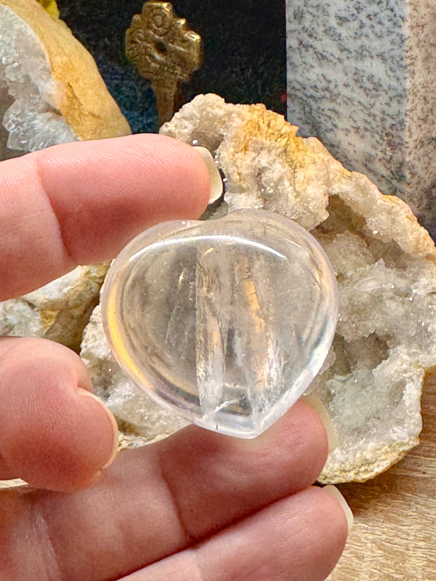 Cœur de cristal de roche