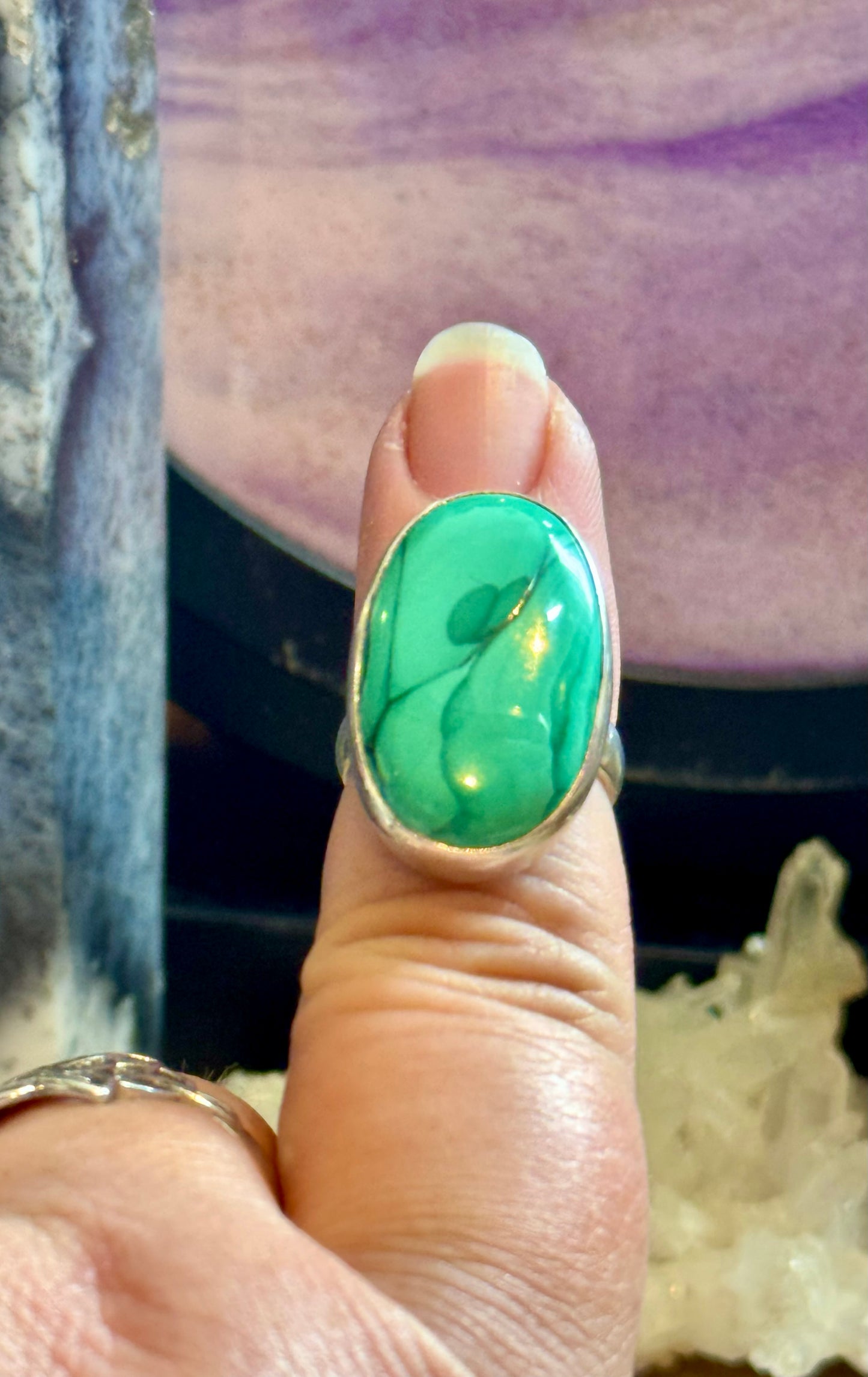 Bague Malachite T50