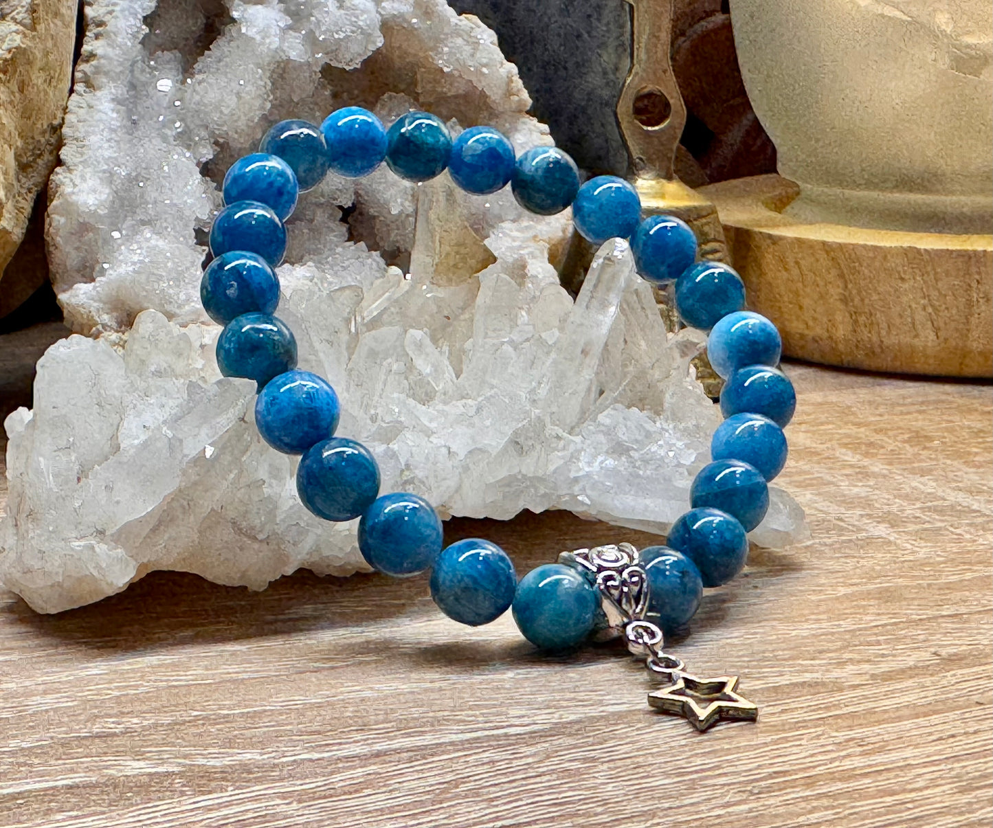 Bracelet en Apatite bleue