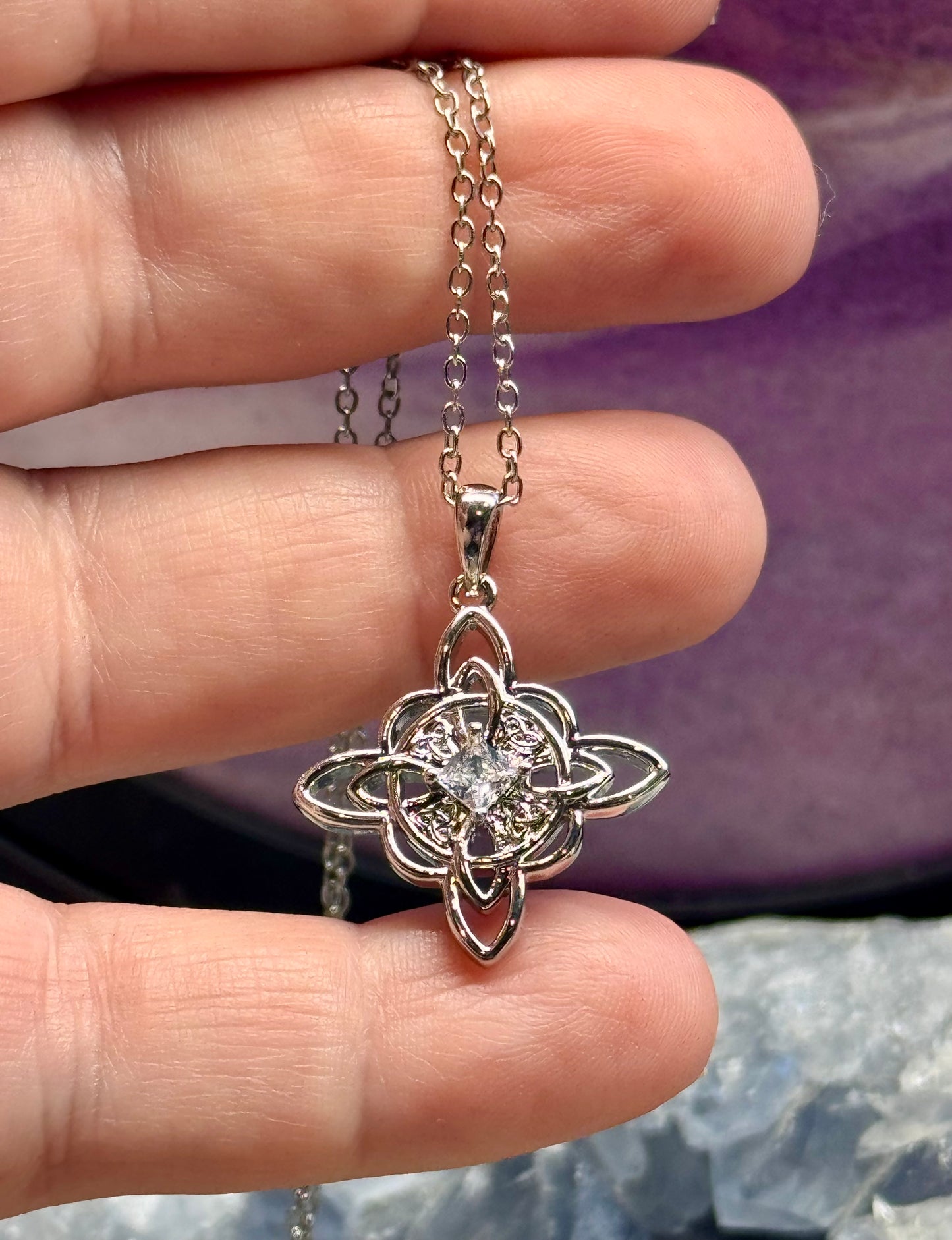 Collier en argent - Noeud de Sorcière