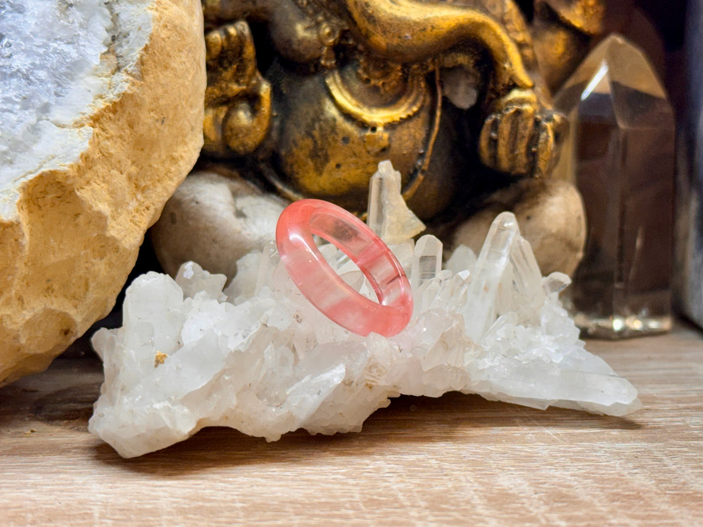 Anneau de Quartz Fraise