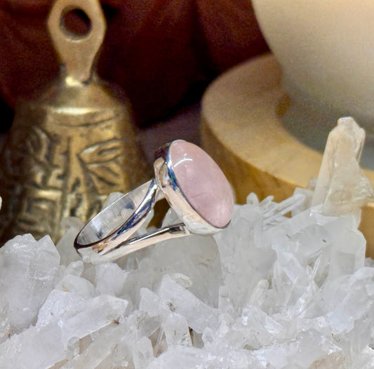 Bague en argent 925 Quartz Rose