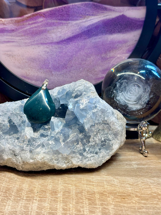 Pendentif de Jaspe Héliotrope
