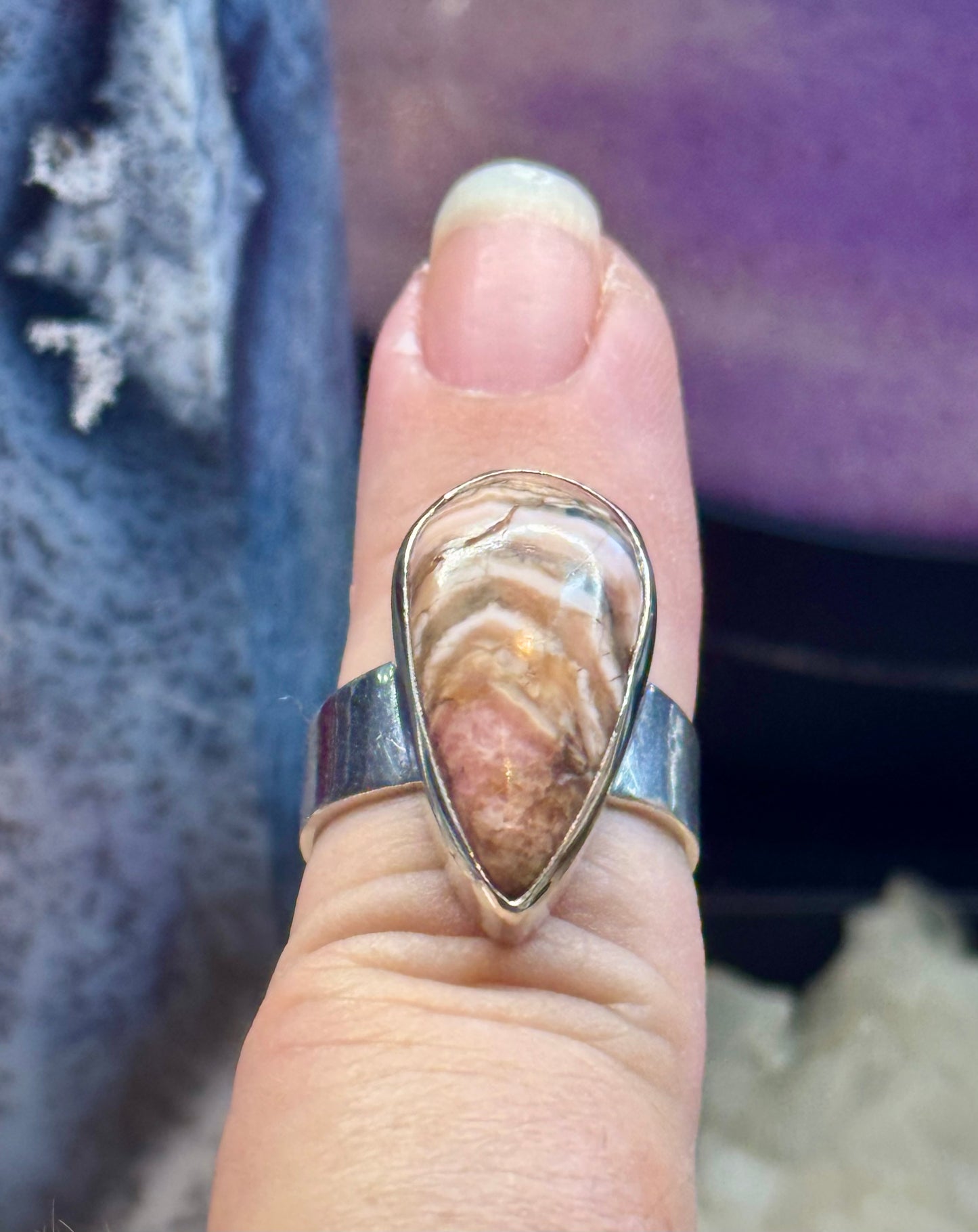 Bague  Rhodochrosite T54,5