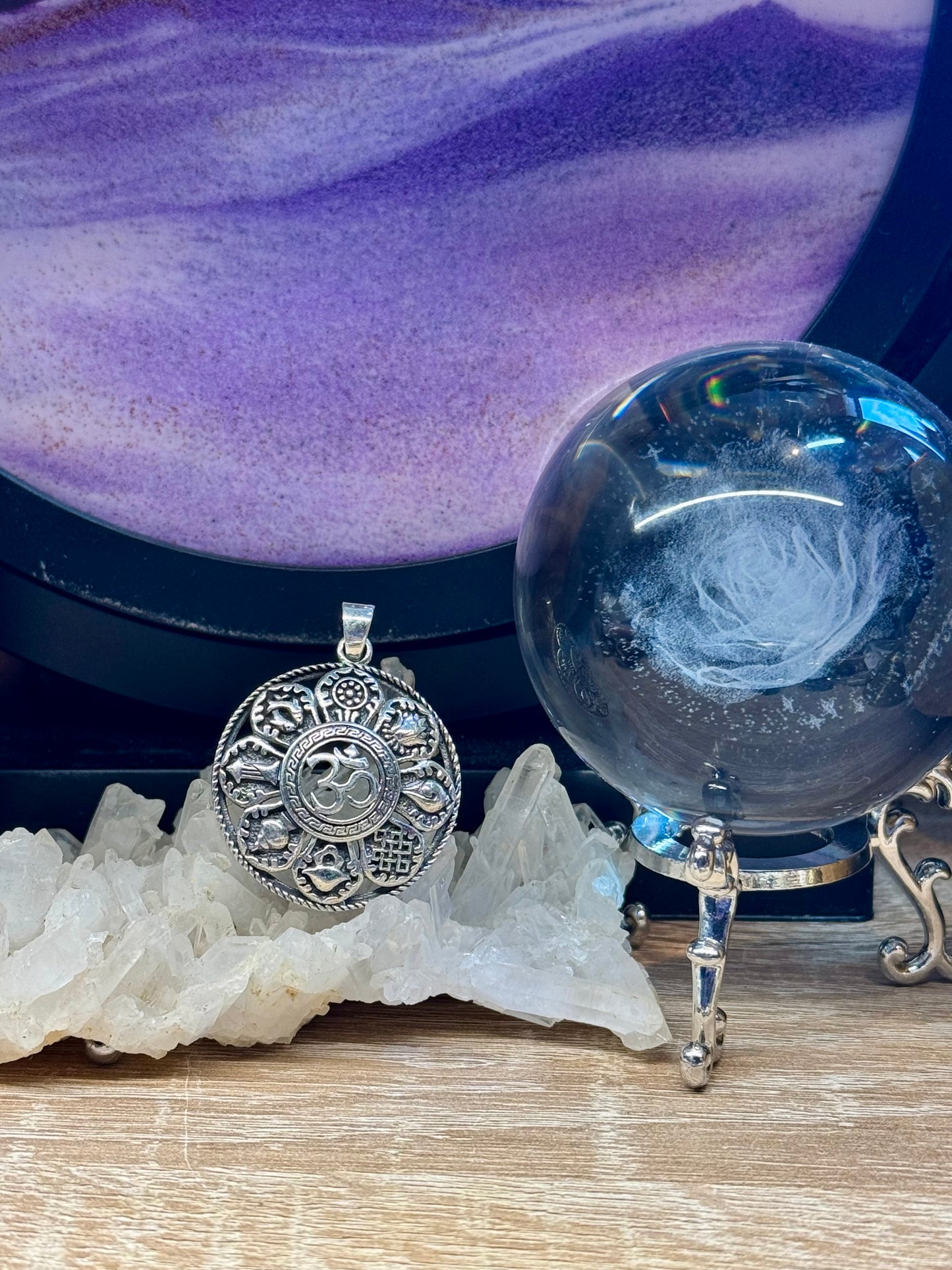 Pendentif Ôm et Signes du zodiaque