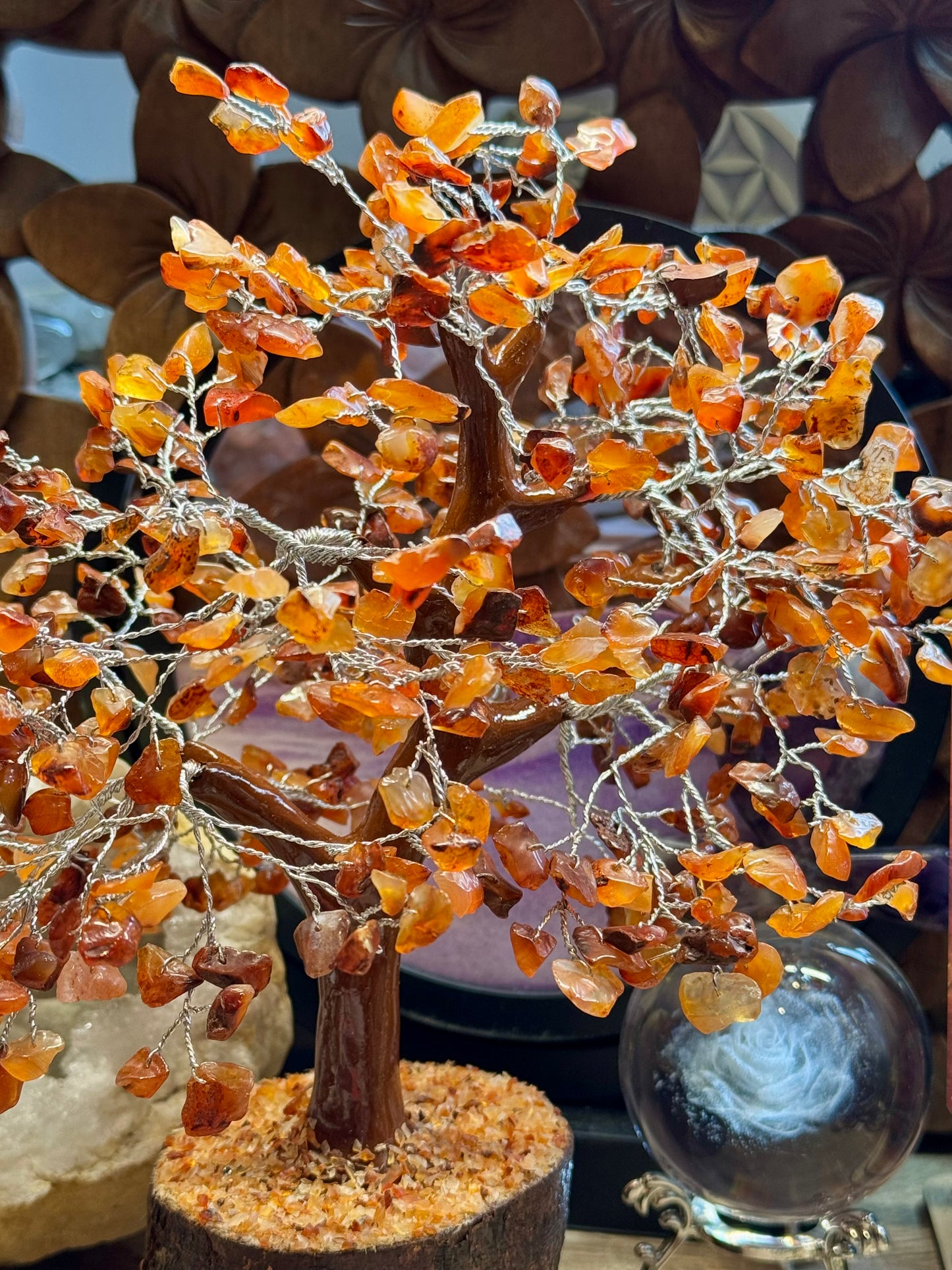 Arbre du bonheur en Cornaline