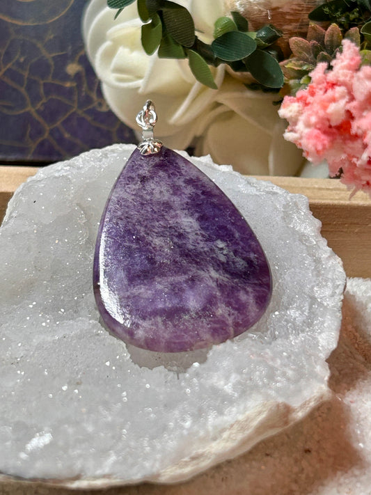 Pendentif de lépidolite