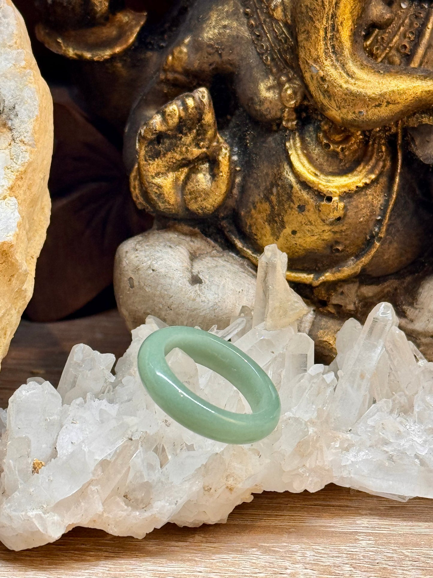 Anneau en Aventurine Verte