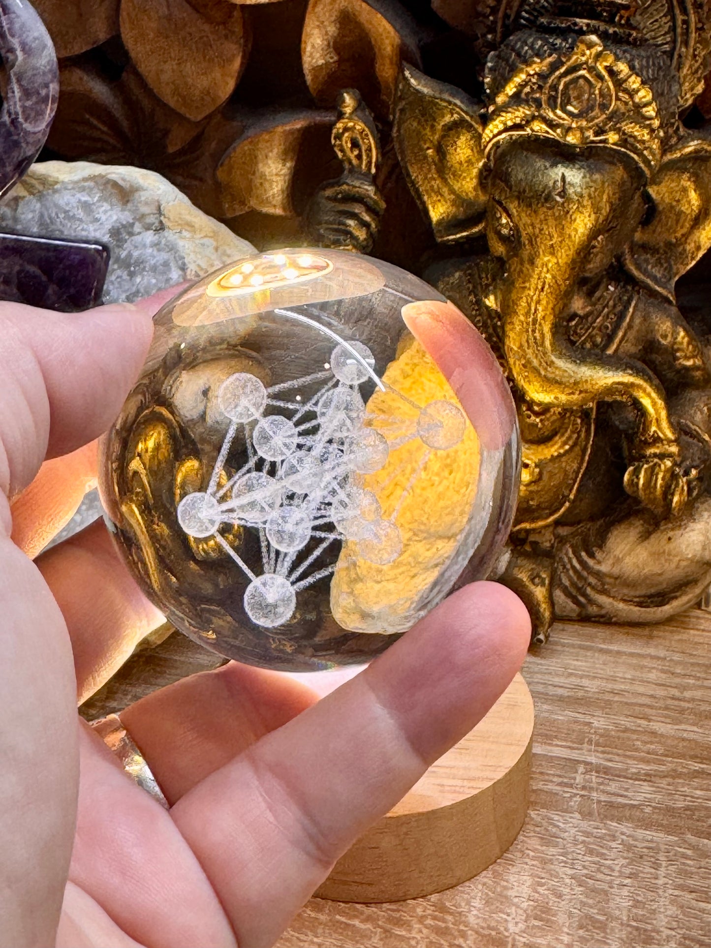 Sphère en verre - Cube Métatron