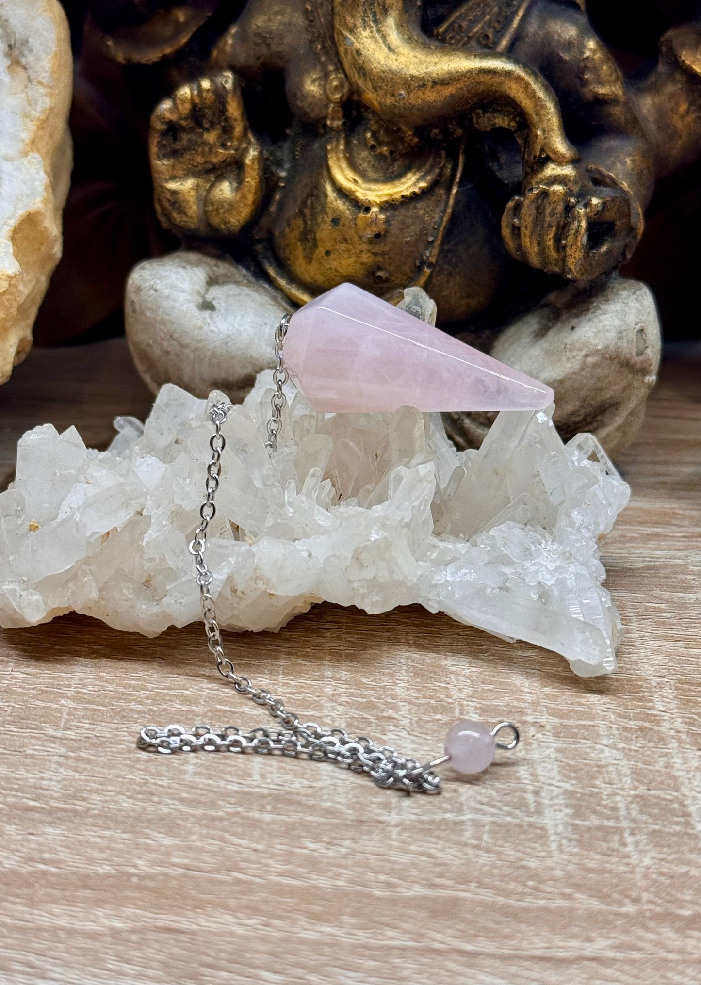 Pendule conique Quartz Rose