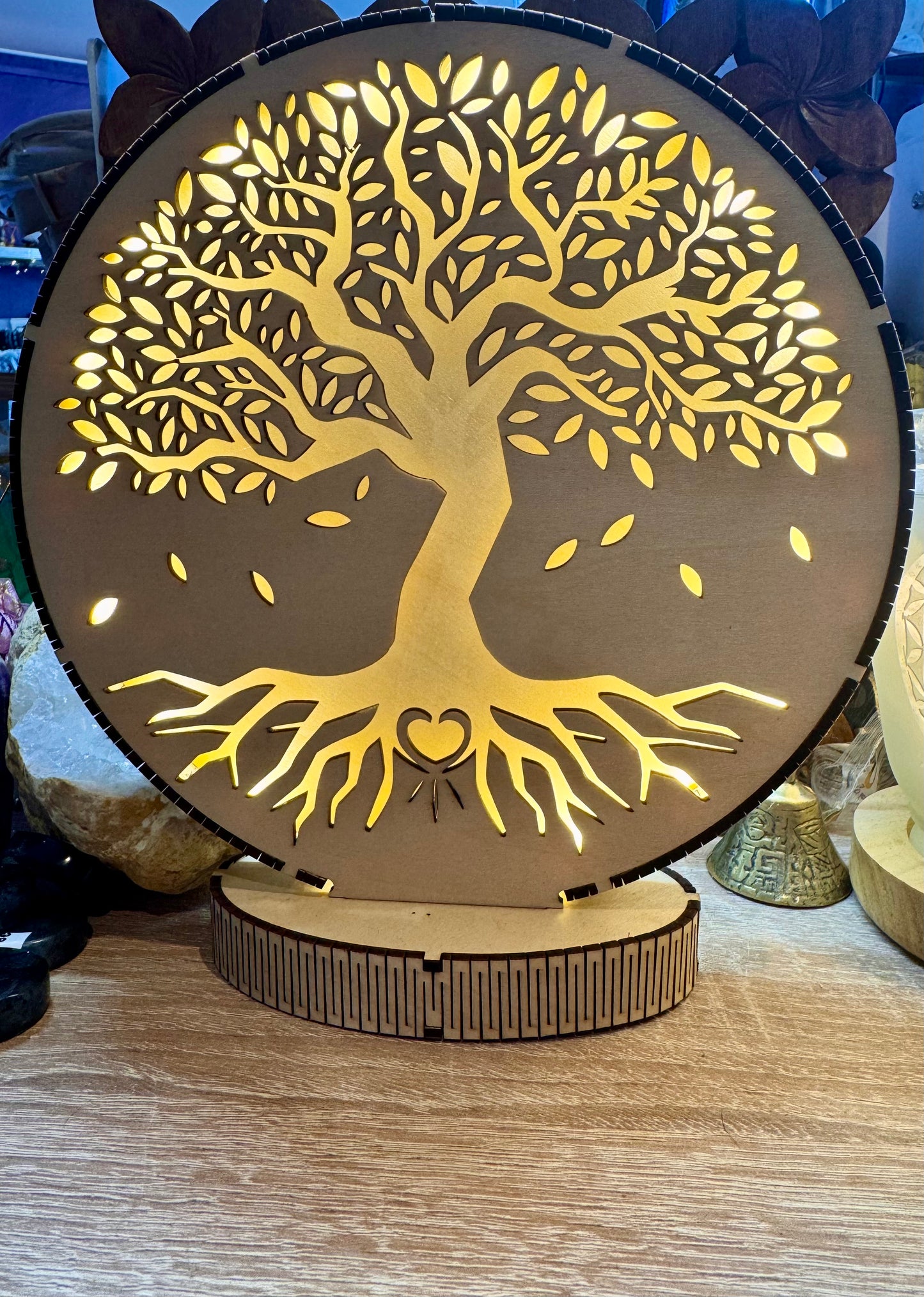 Lampe en bois Arbre de vie