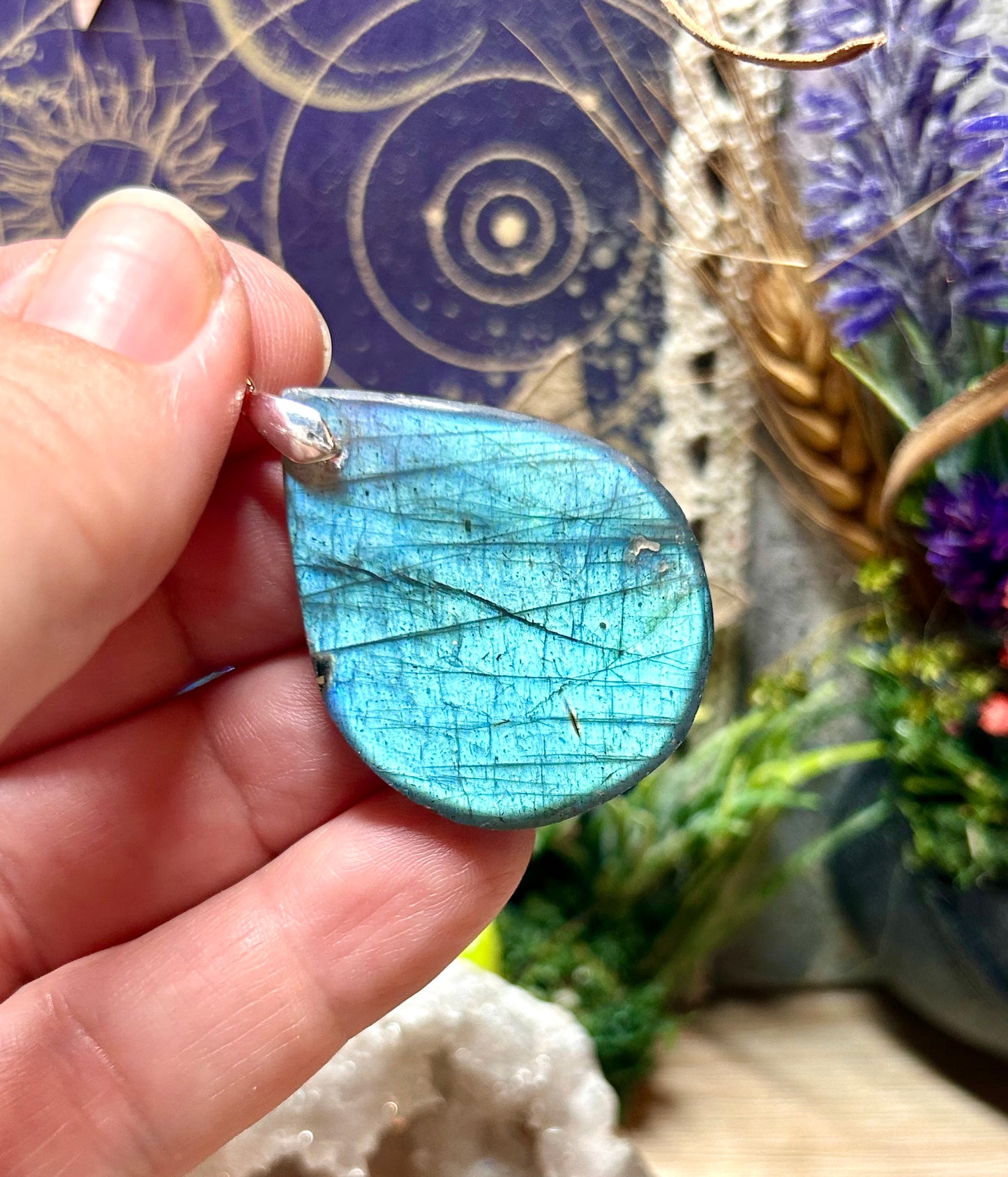 Pendentif en labradorite