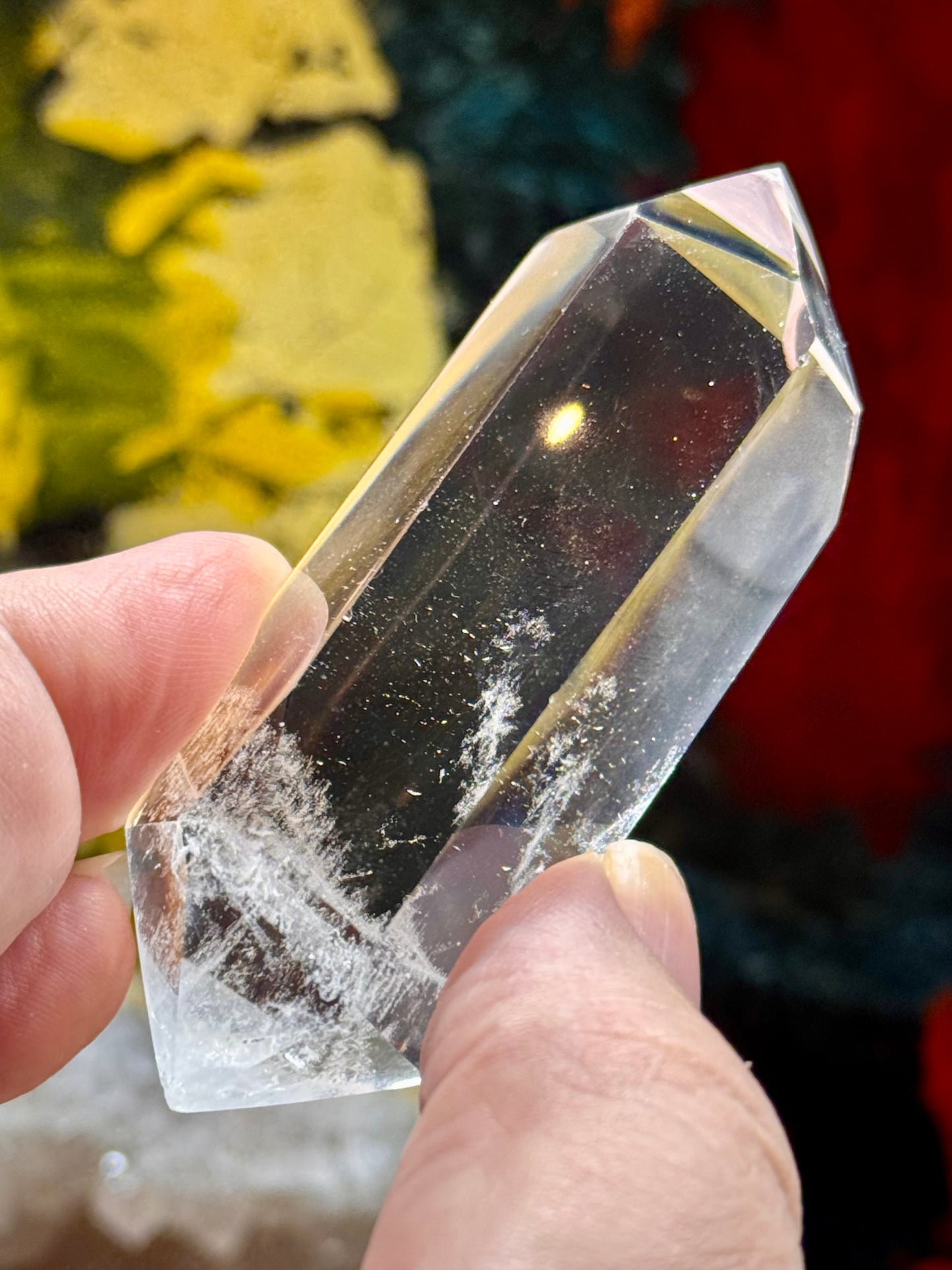 Pointe biterminée de quartz cristal