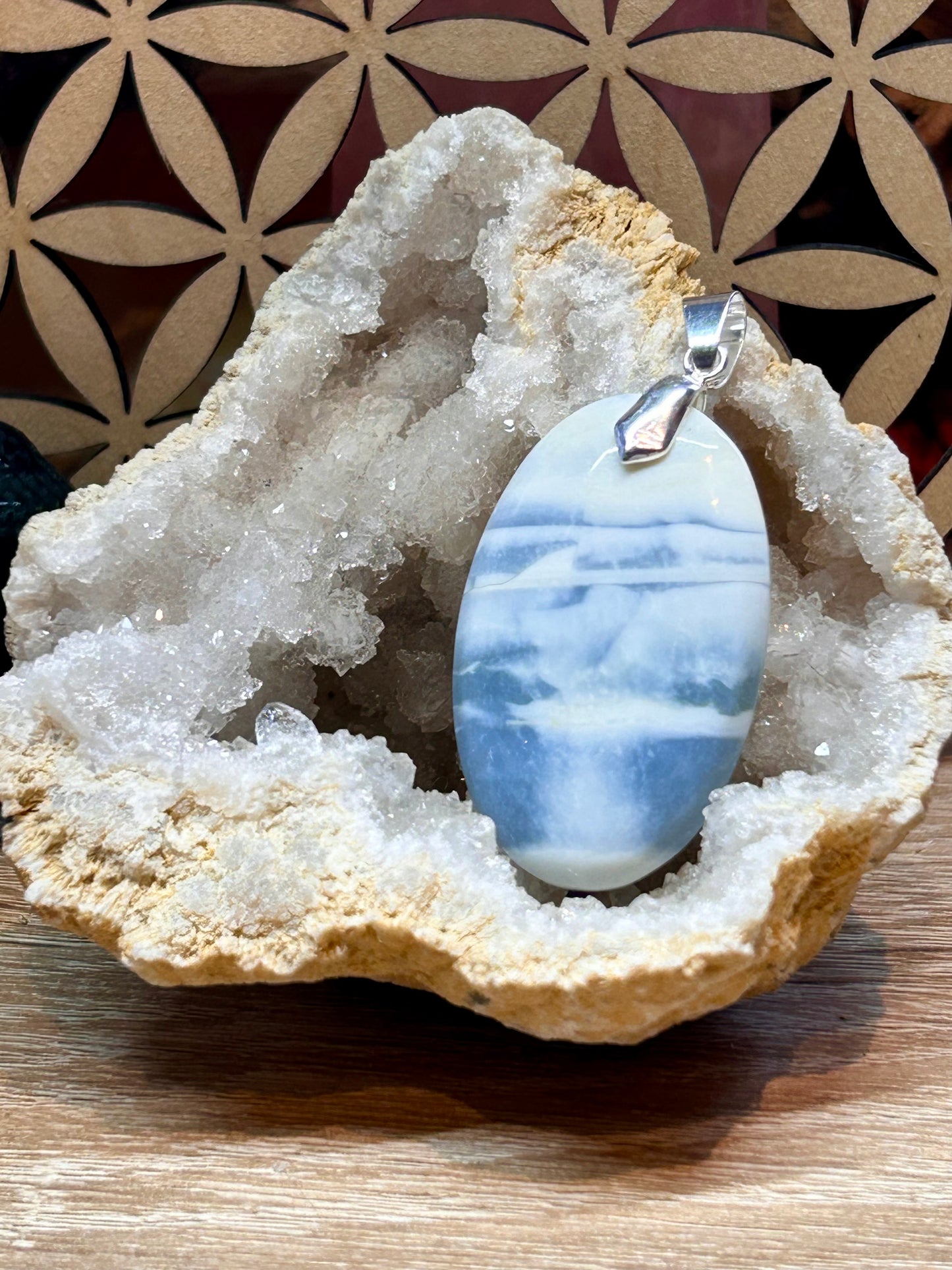 Pendentif d’opale bleue owyhee