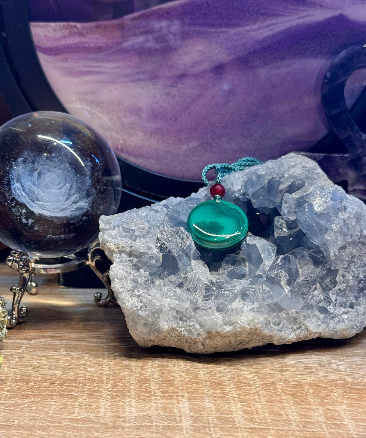 Collier ajustable Malachite 2