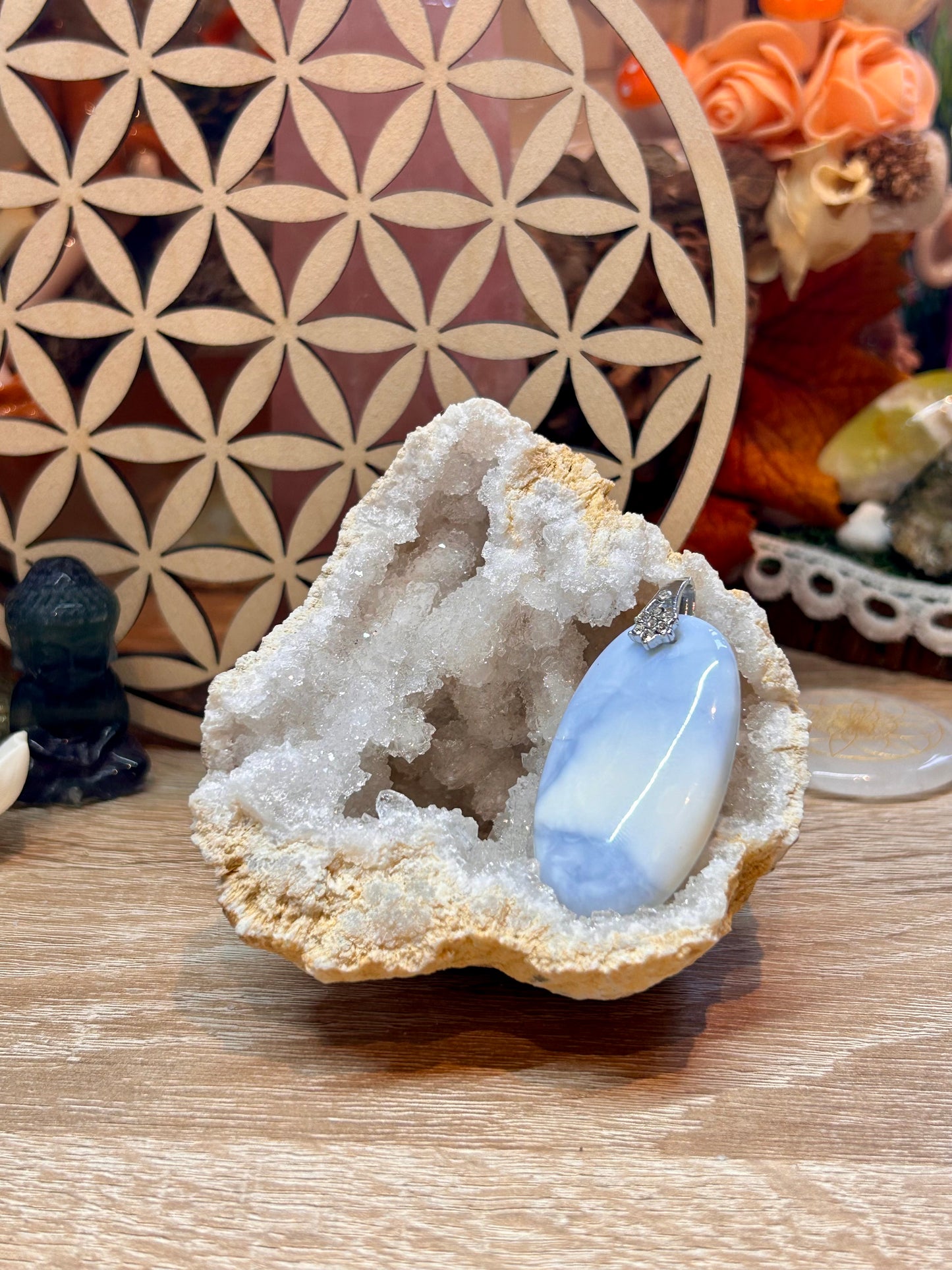 Pendentif d’opale bleue owyhee