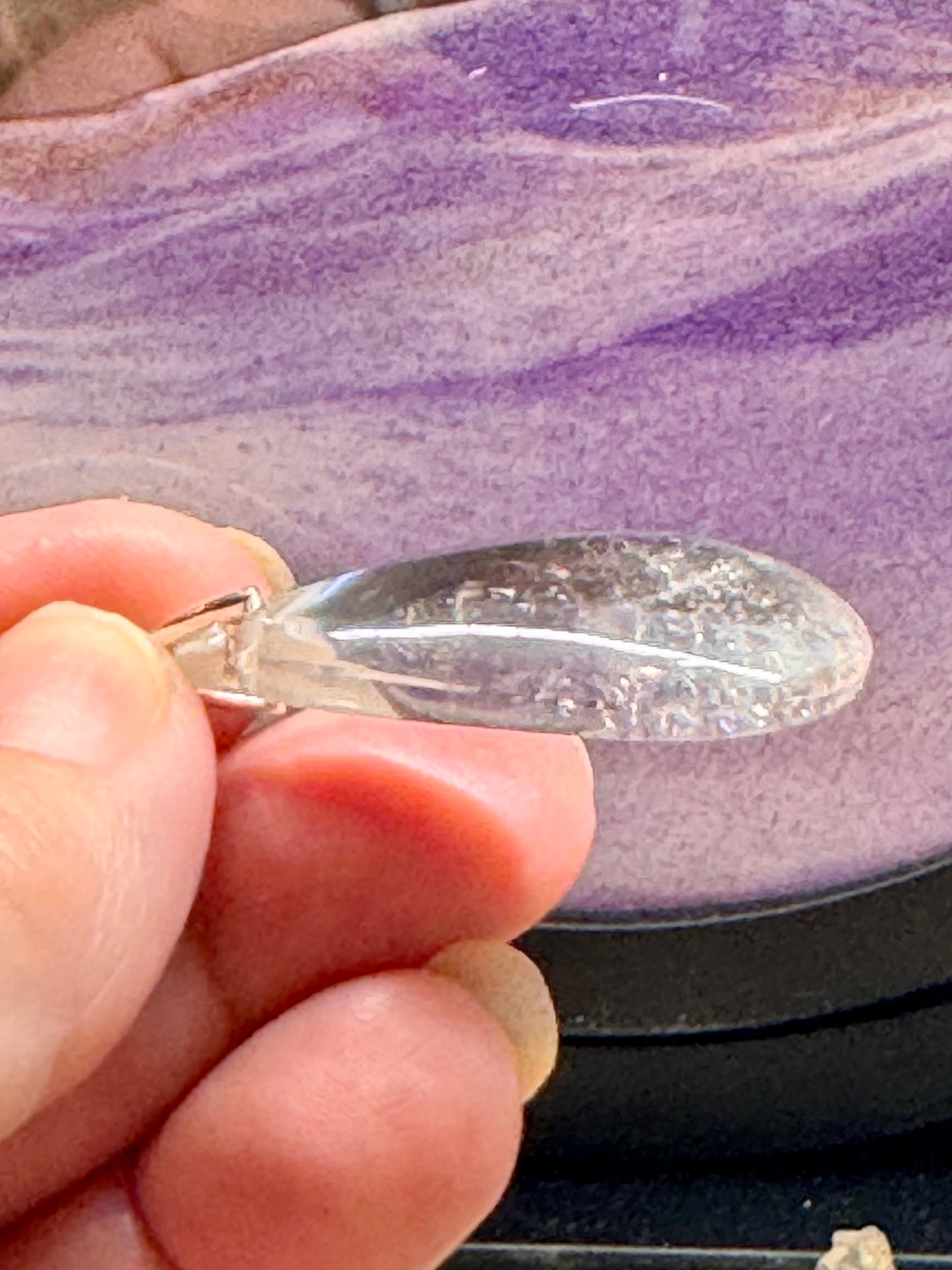 Pendentif de cristal de roche
