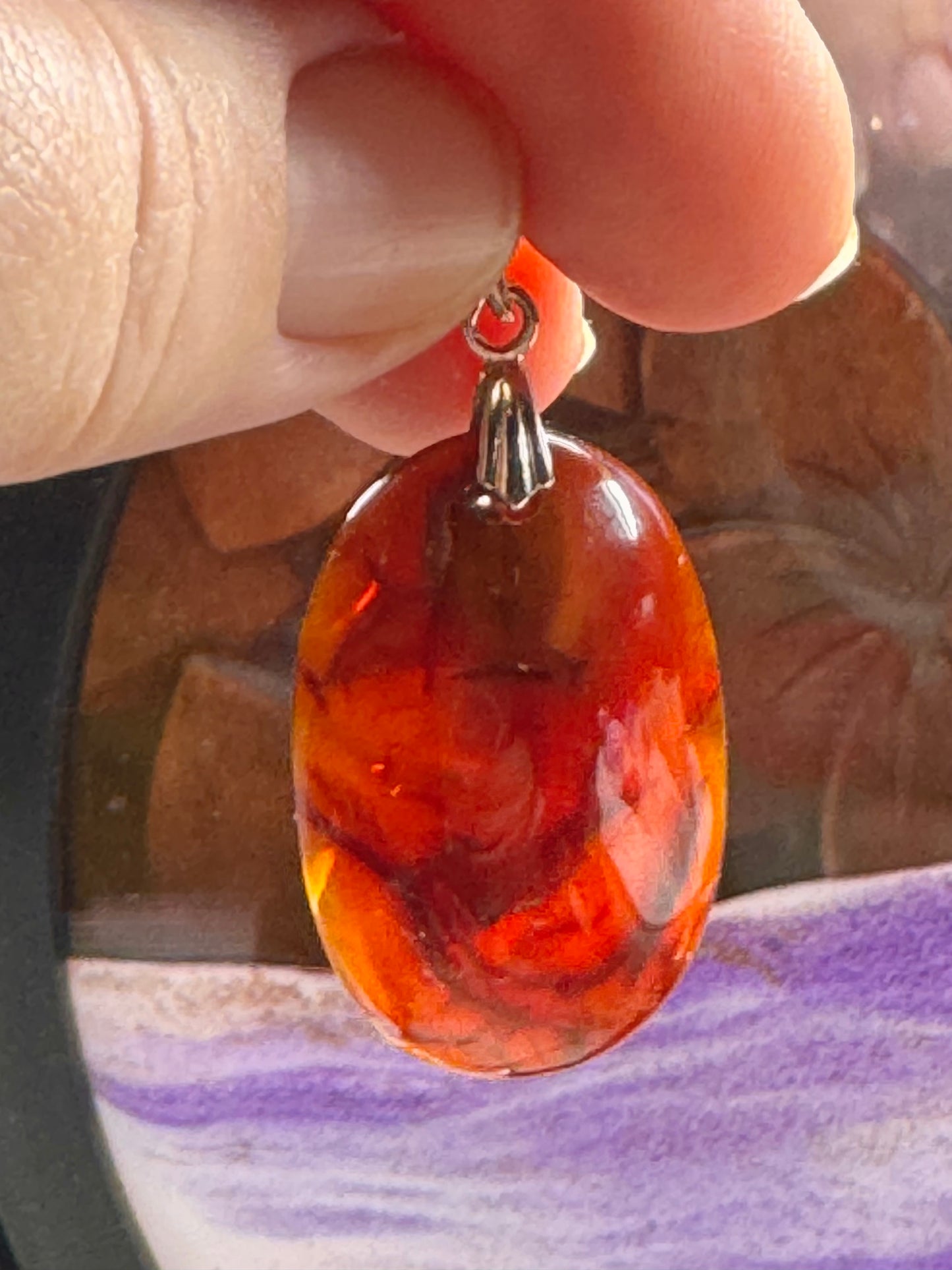 Pendentif de cornaline