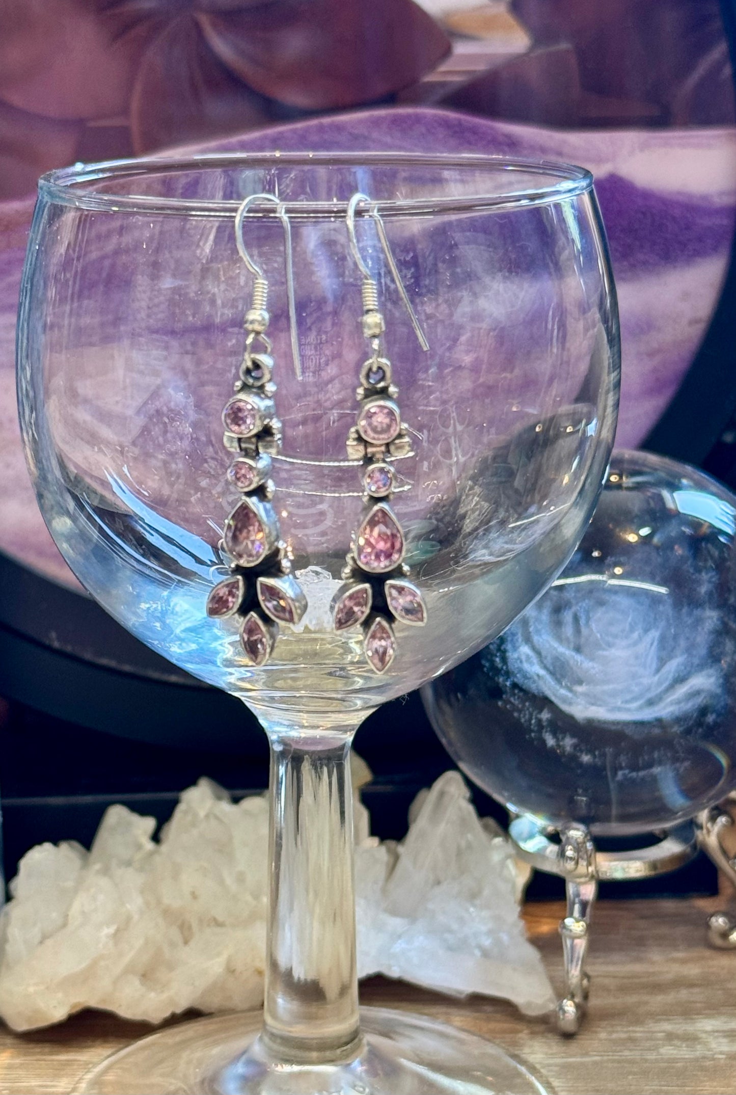 Boucles d’oreilles de Topaze Rose 2