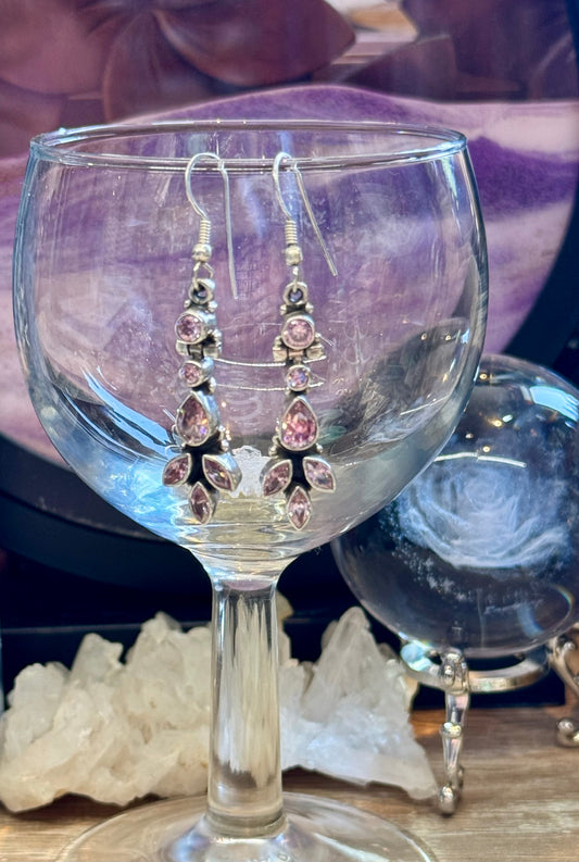 Boucles d’oreilles de Topaze Rose 2