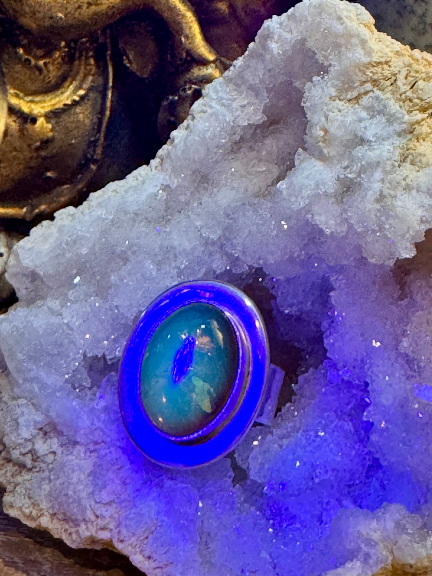 Bague en ambre T60