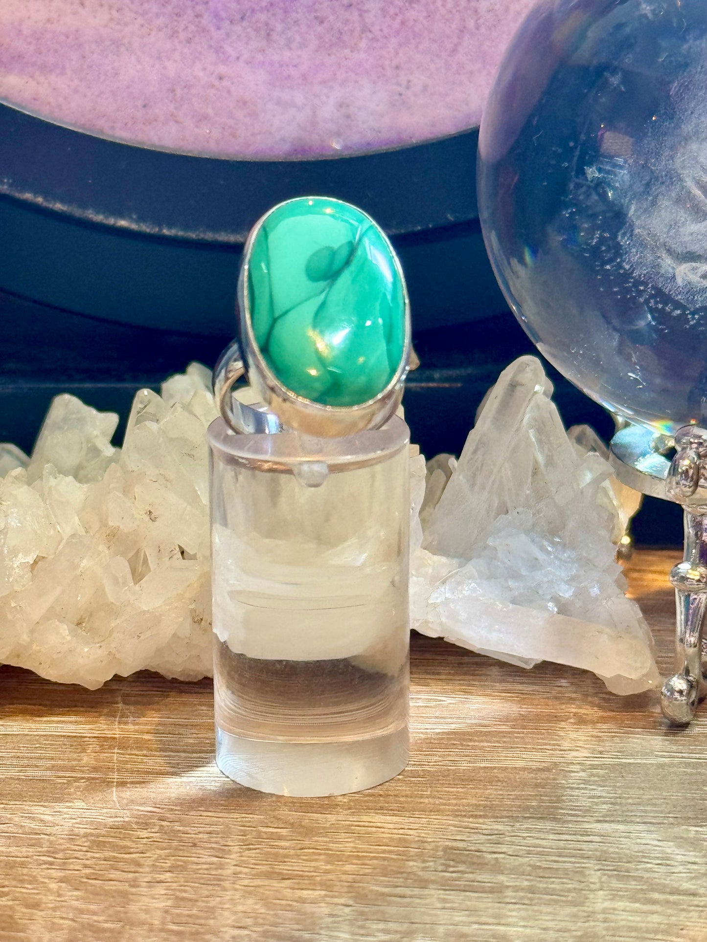 Bague Malachite T50