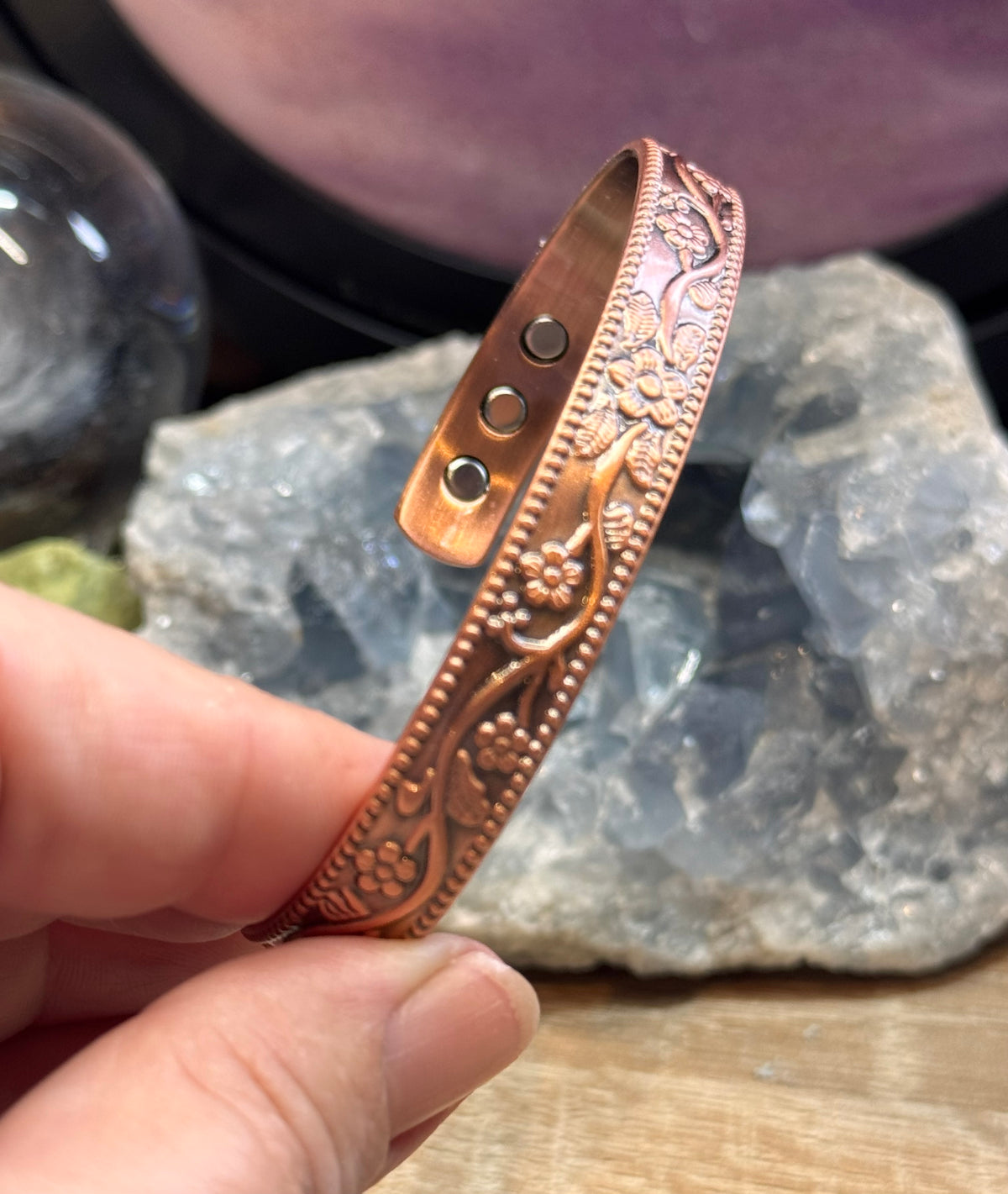 Bracelet magnétique avec aimants - F
