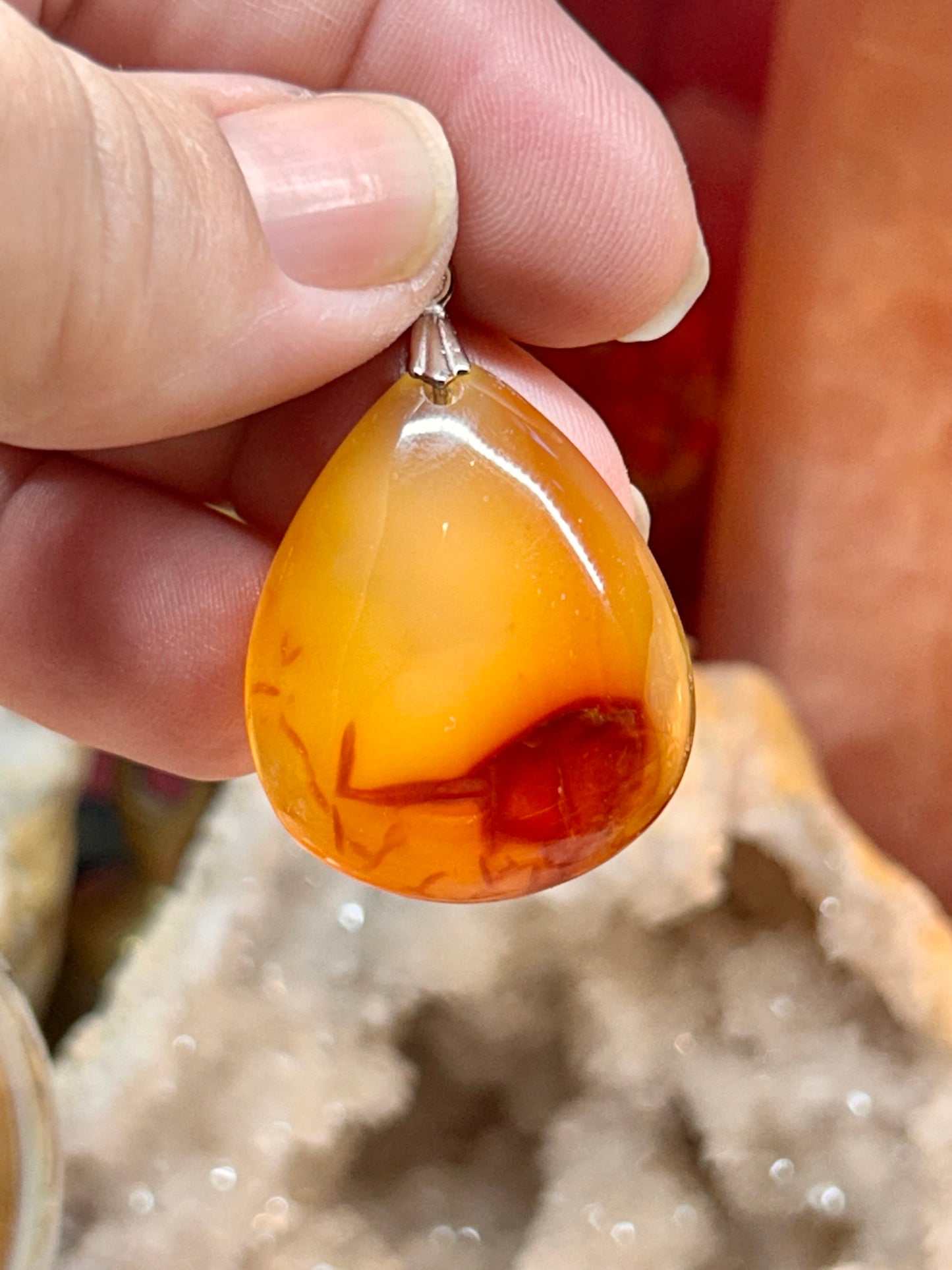 Pendentif de cornaline