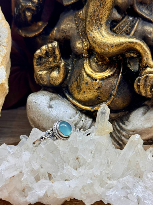 Bague calcédoine T56