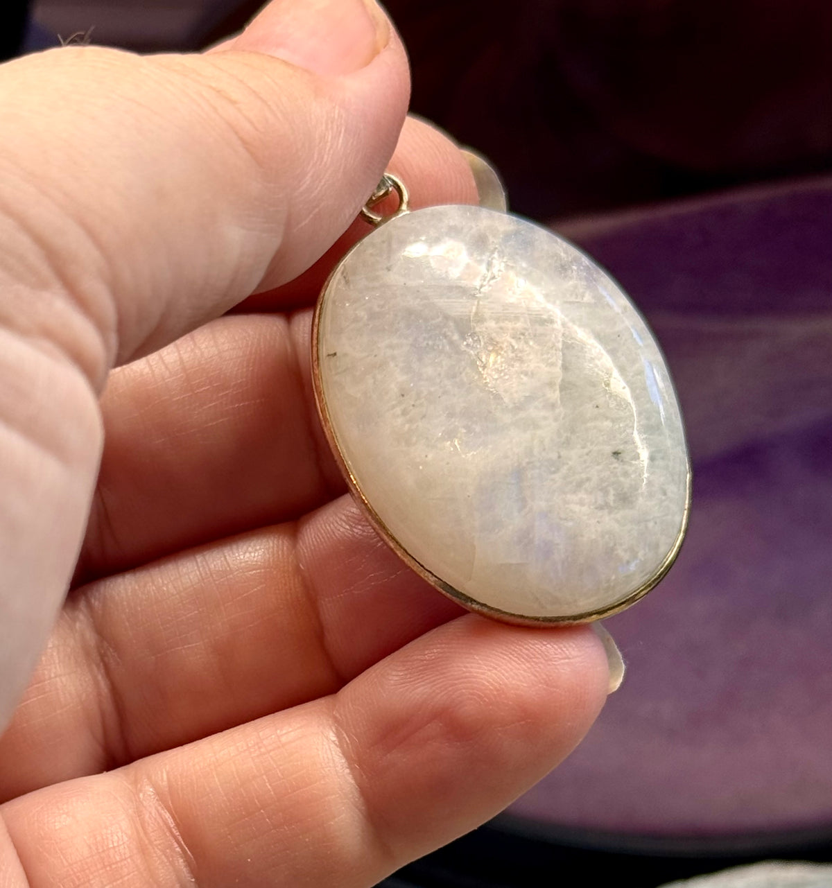 Pendentif de Péristérite cerclé