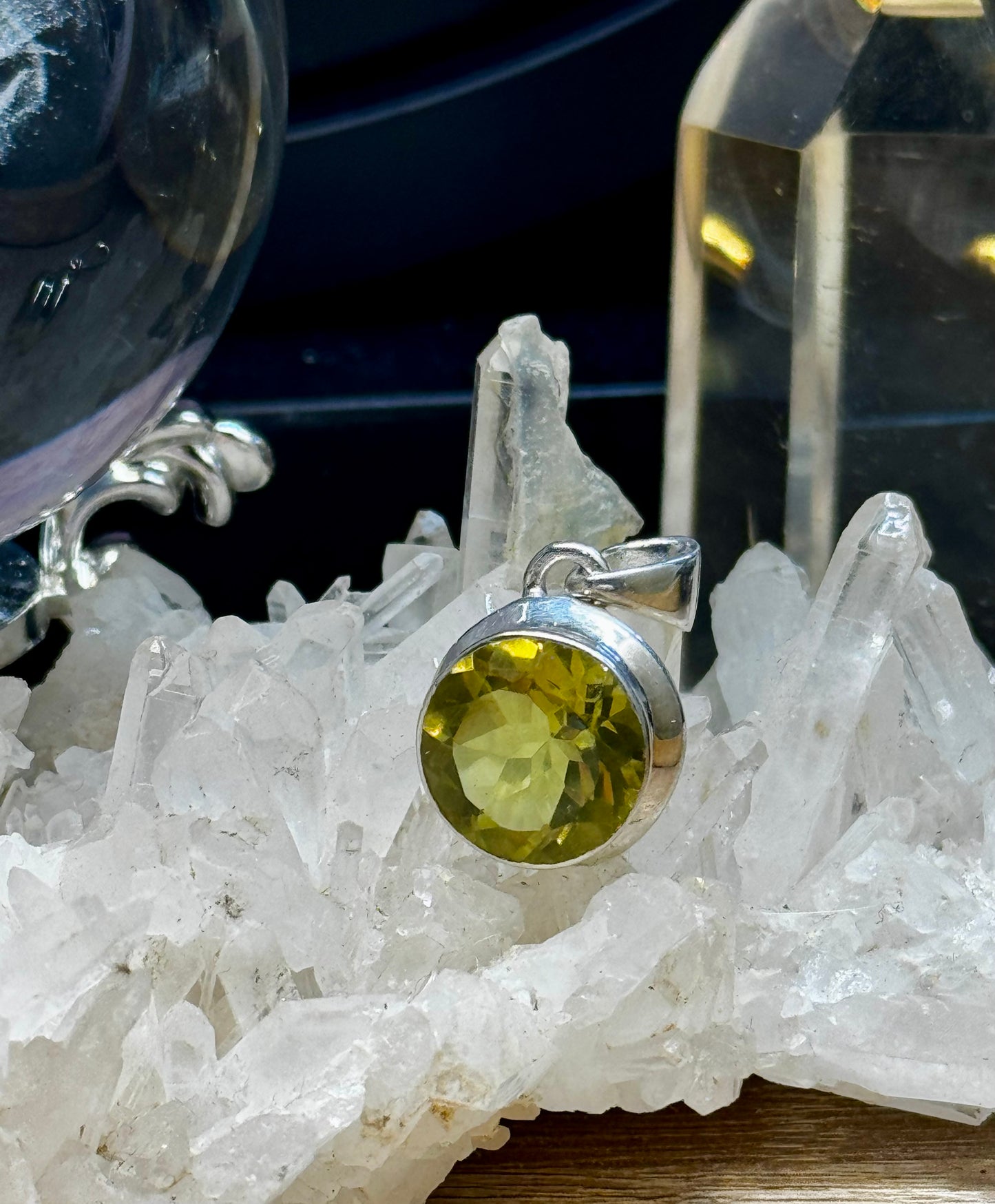 Pendentif de Péridot faceté