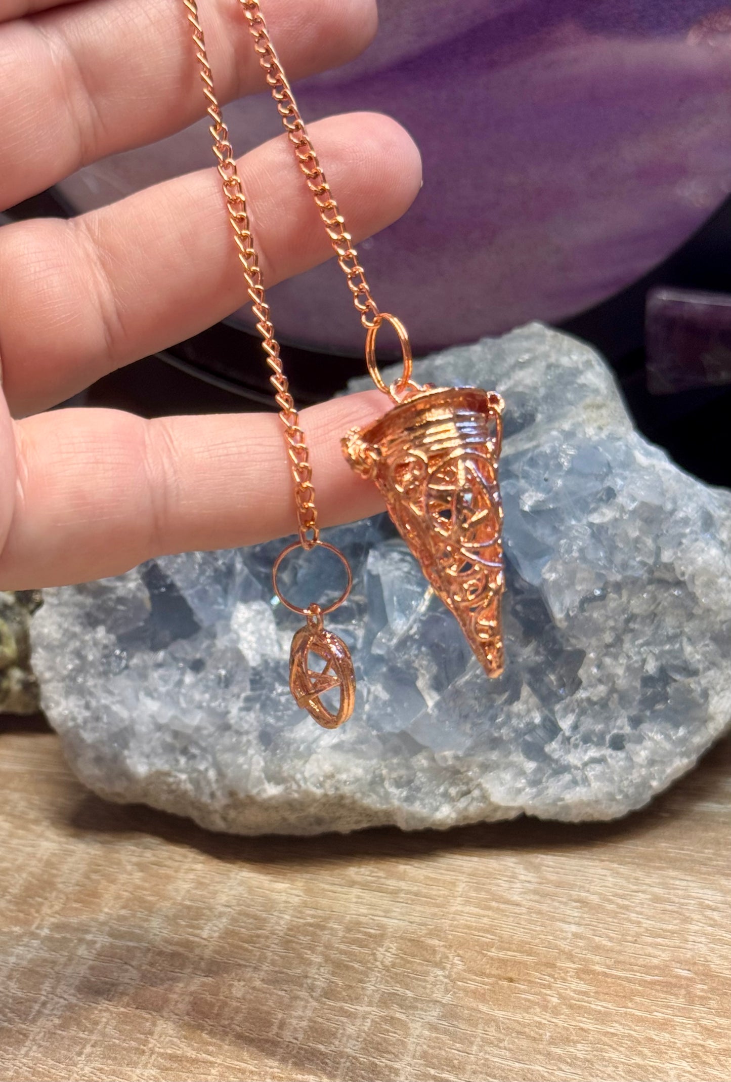 Pendule Pentacle en cuivre