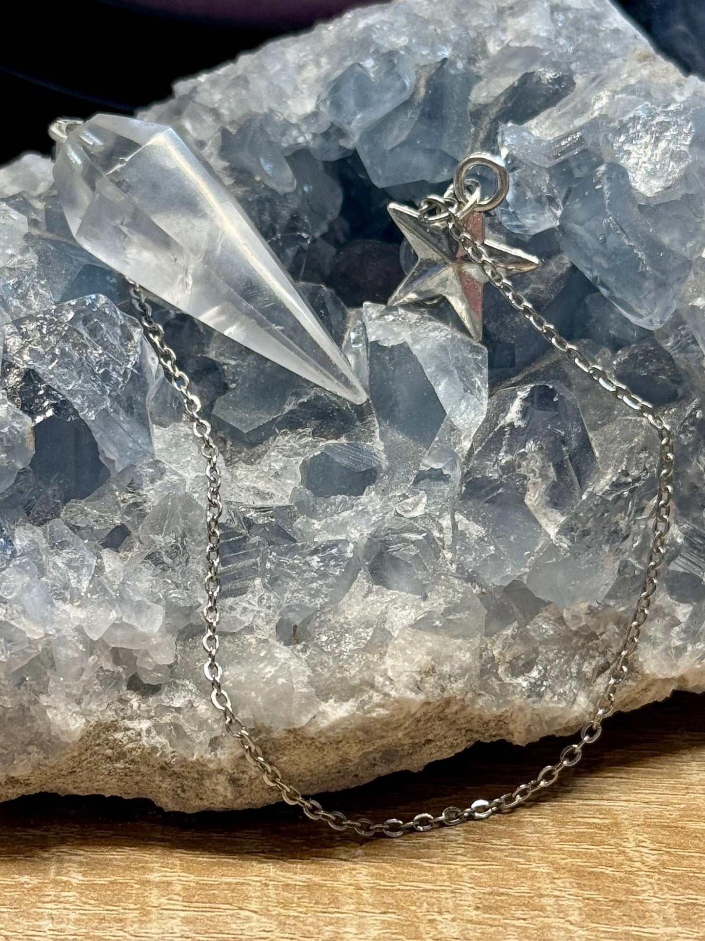 Pendule de Cristal de roche étoile