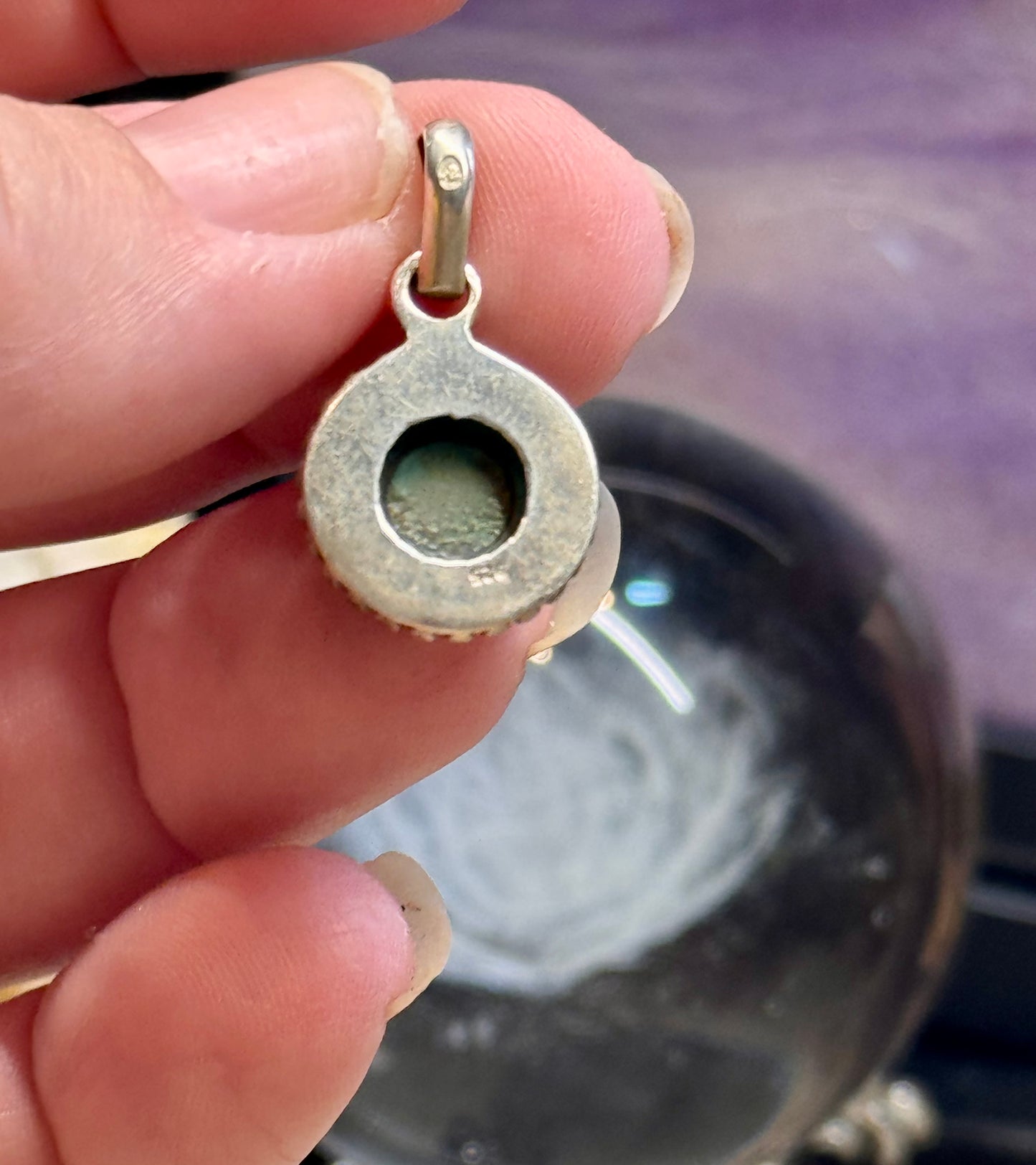 Pendentif de turquoise stabilisée