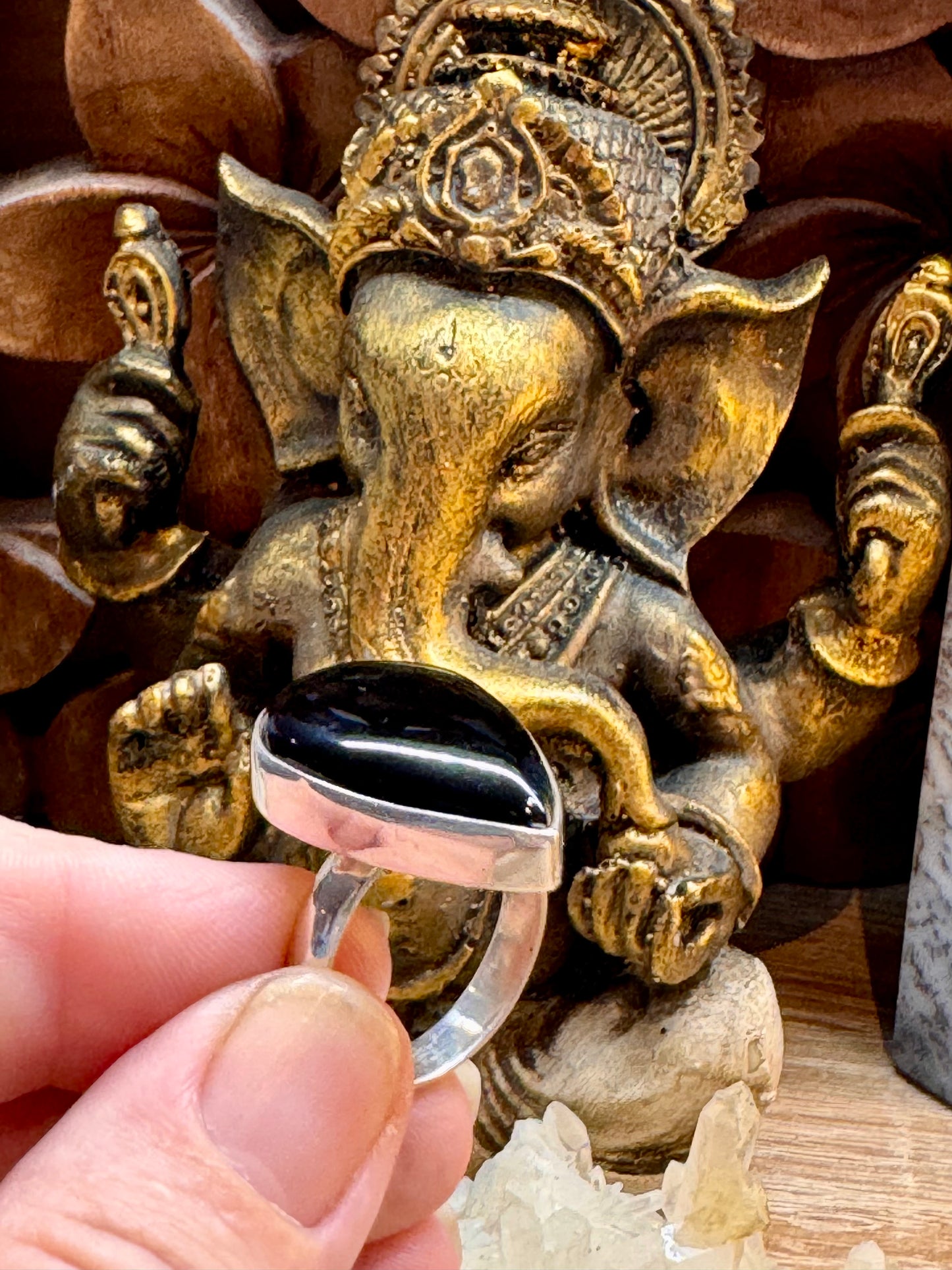 Bague en onyx noir