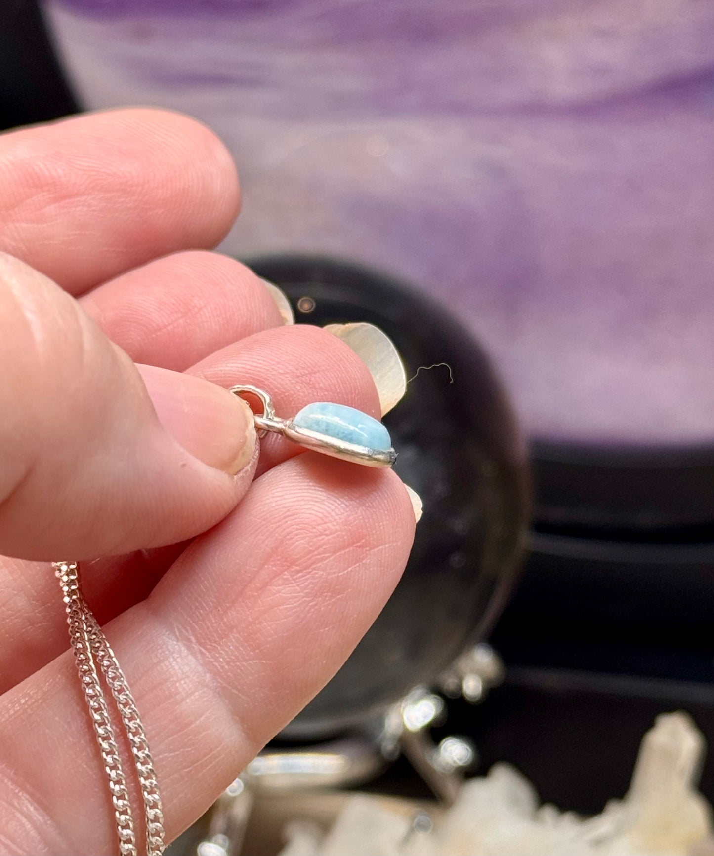 Collier pendentif de Larimar