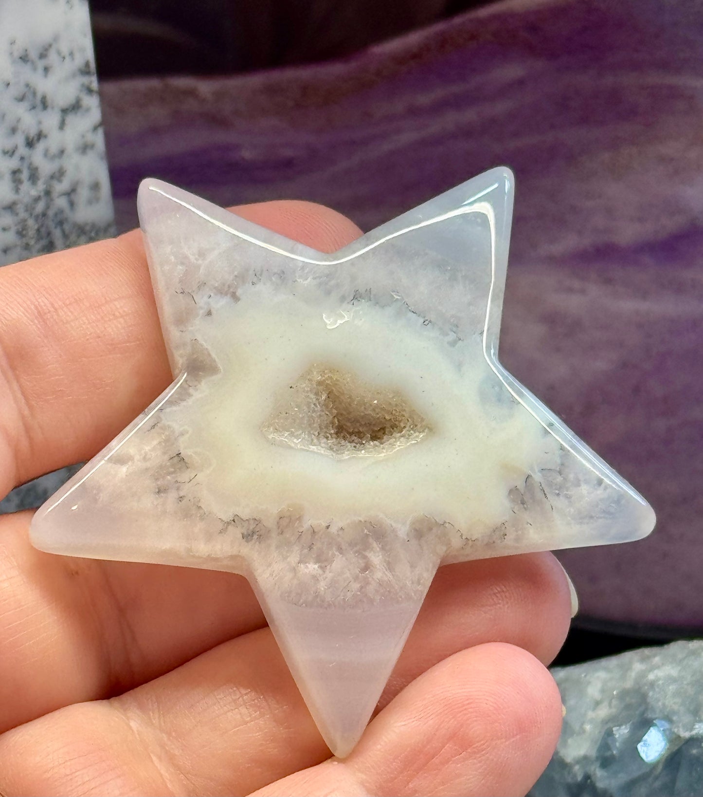 Agate druse en étoile