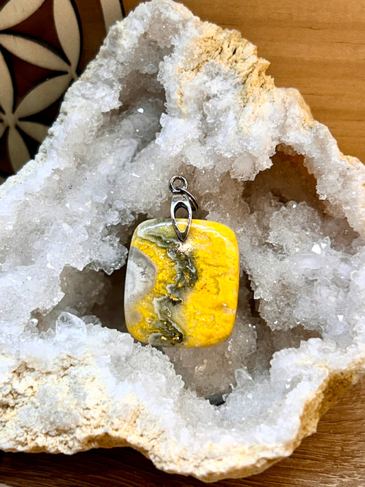 Pendentif de jaspe bumblebee