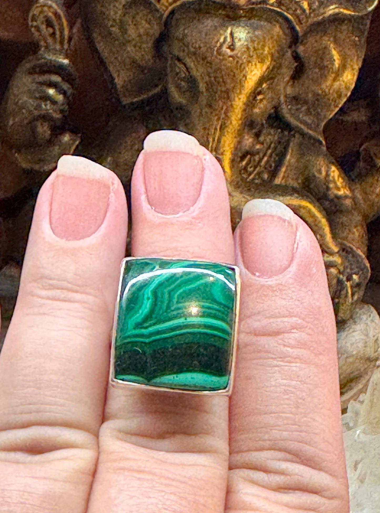 Bague malachite