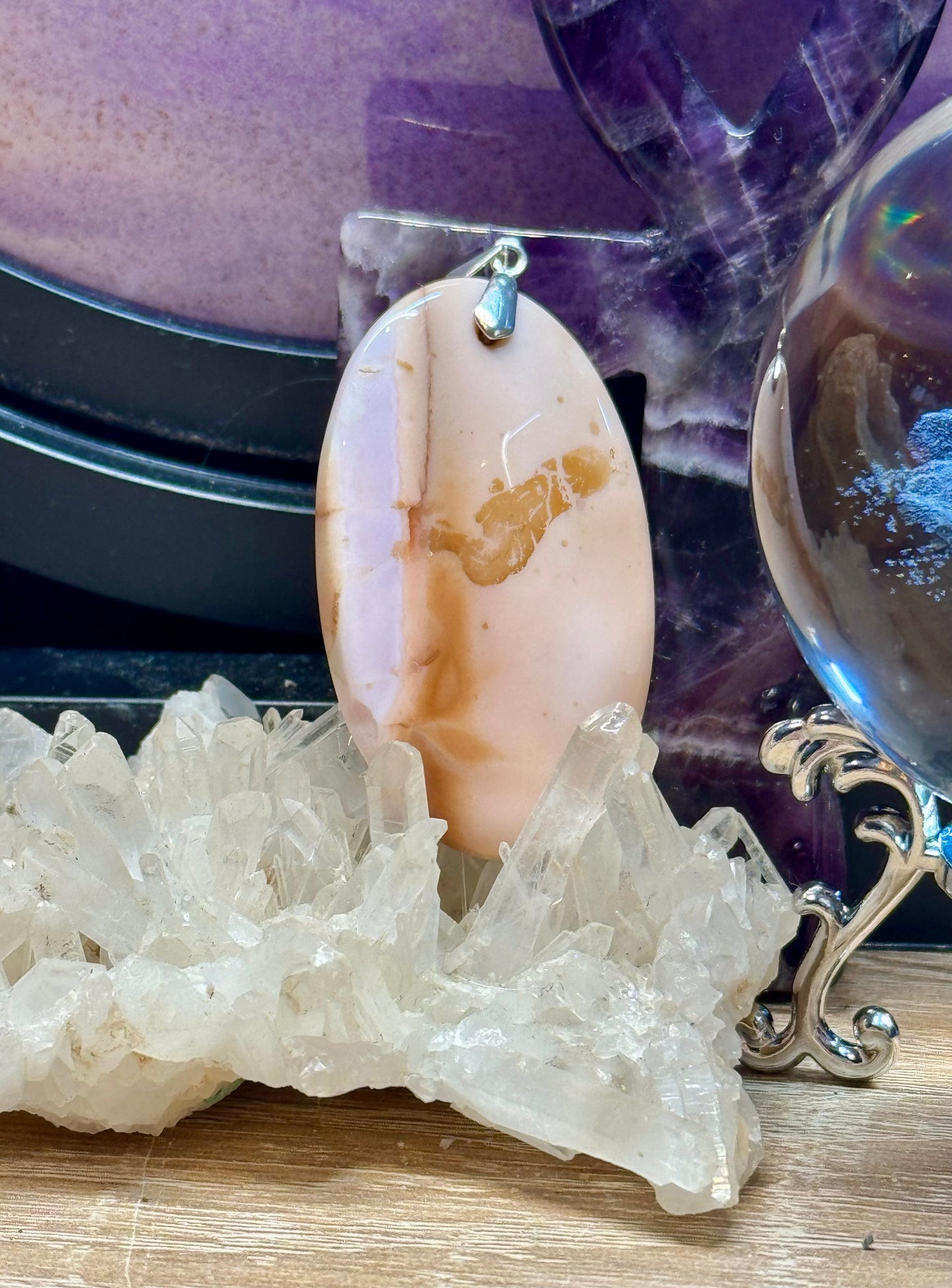 Pendentif d’Opale Rose