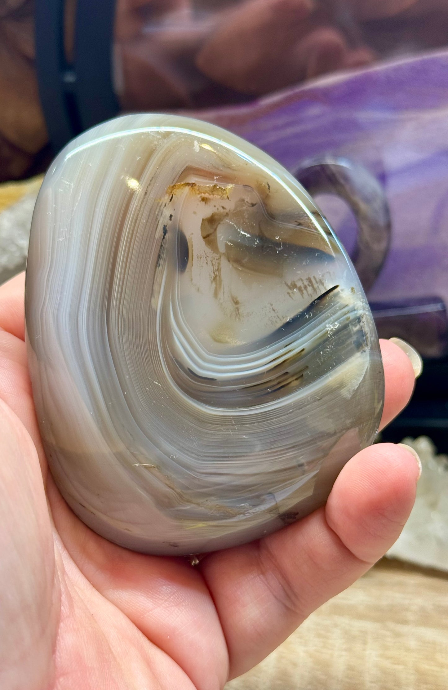 Galet d’Agate Dentritique