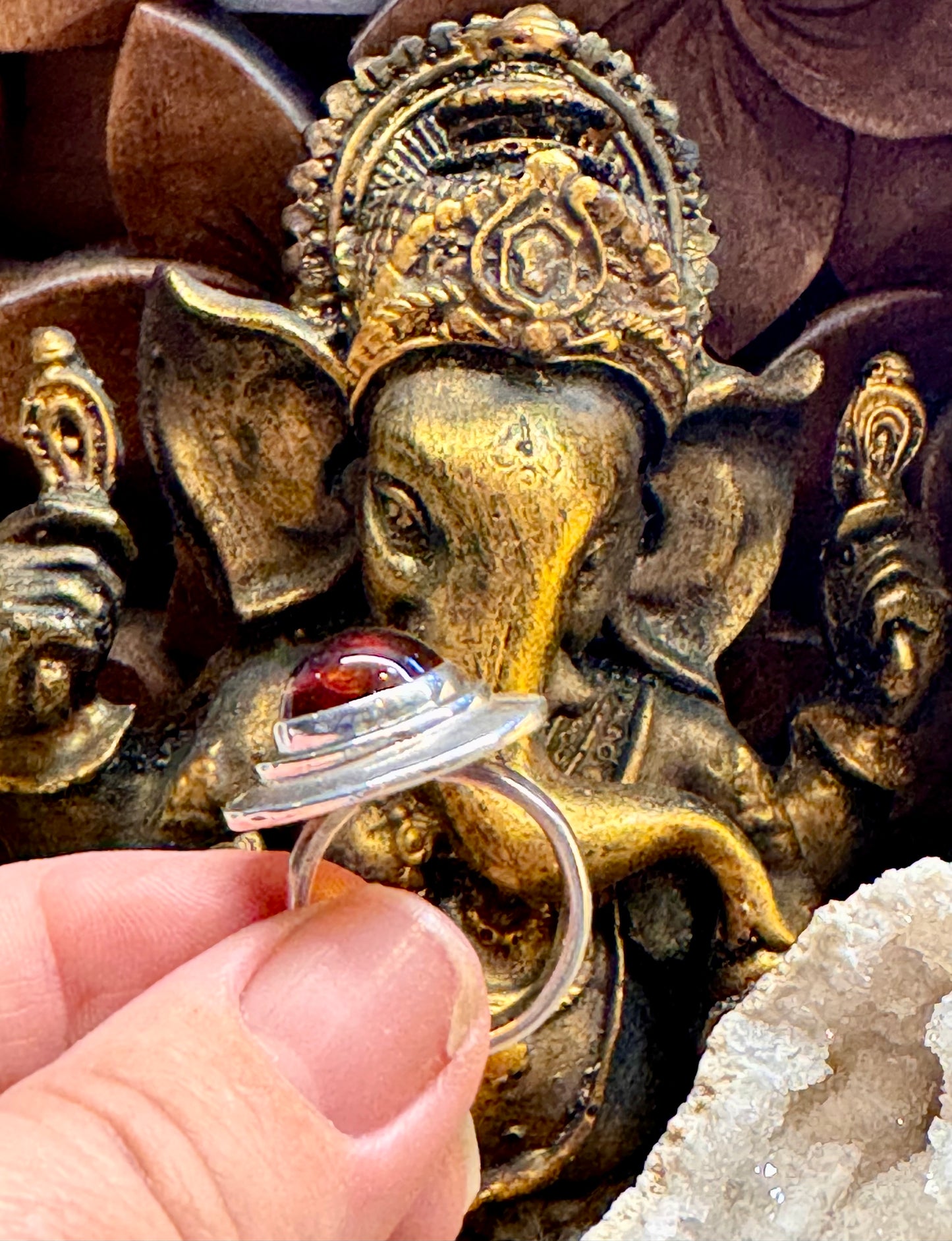 Bague en ambre T51
