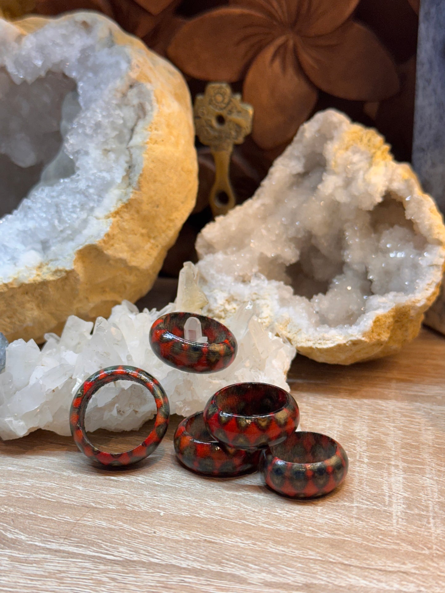 Bague fantaisie en bois