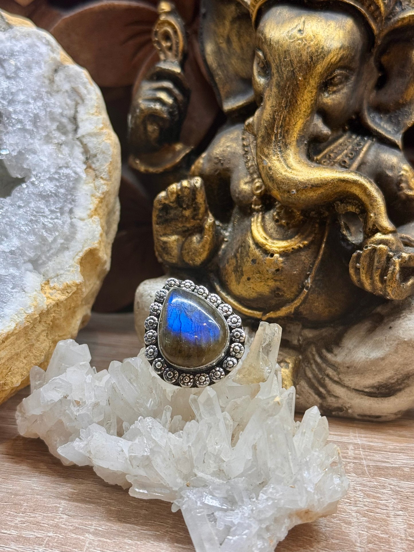 Bague Labradorite T55