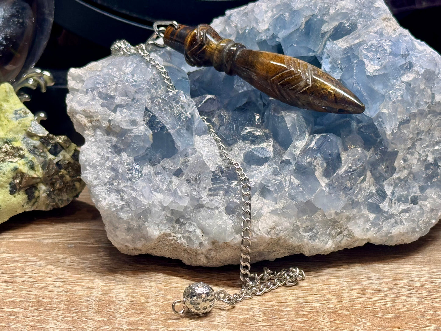 Pendule Thot en Oeil de Tigre