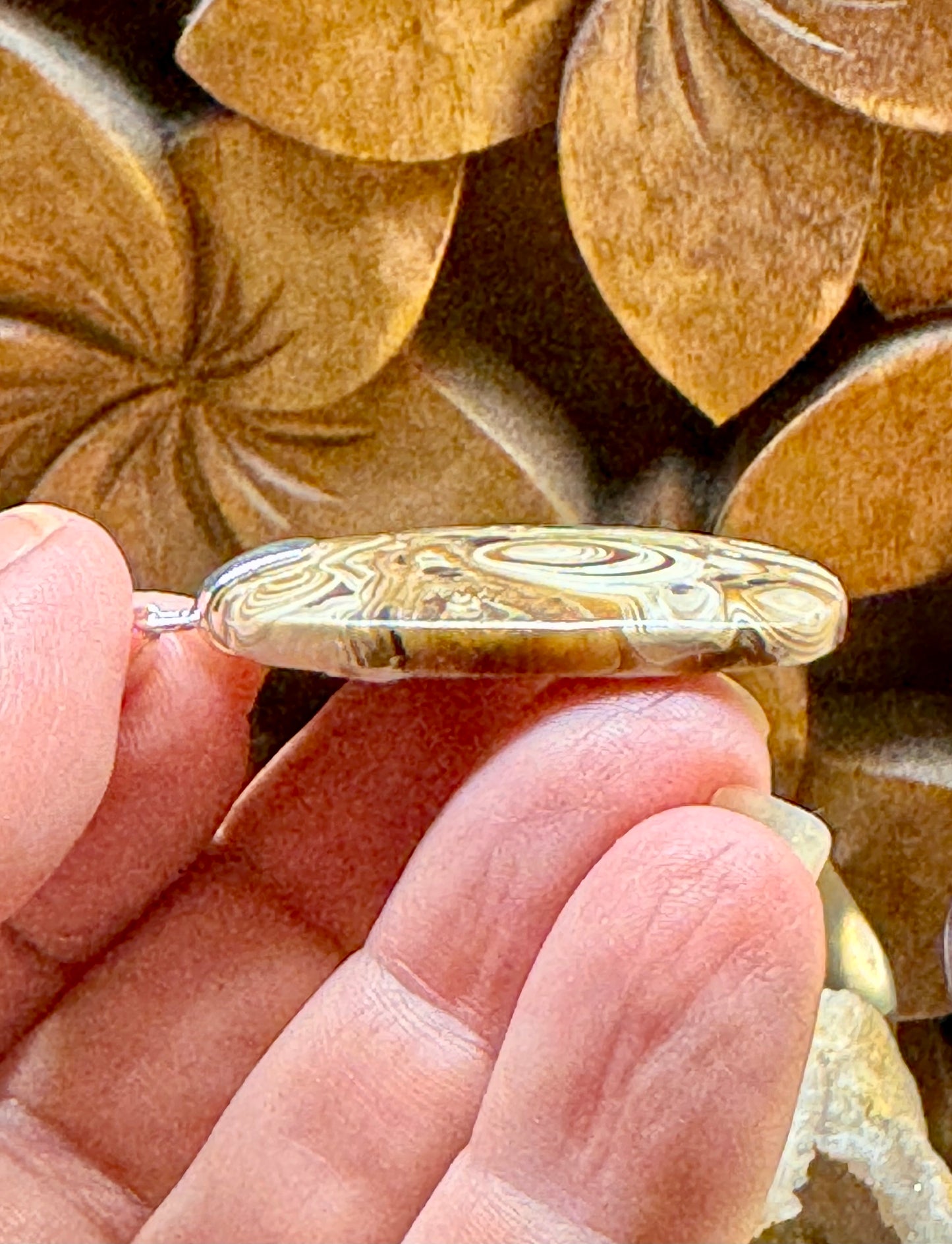 Pendentif en bois fossile